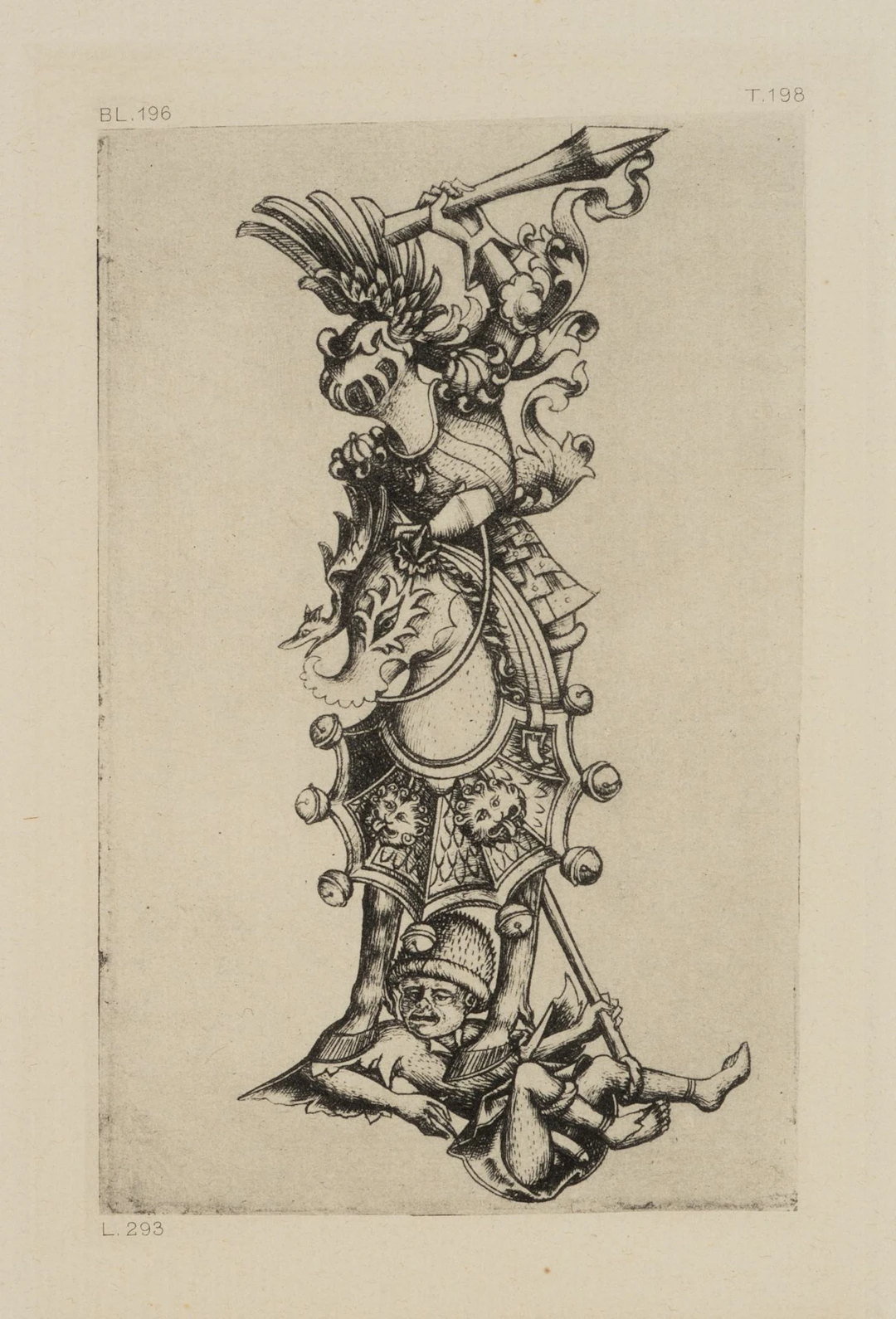 After Monogramist MEISTER ES (*1450), Illustrated Alphabet. Letter