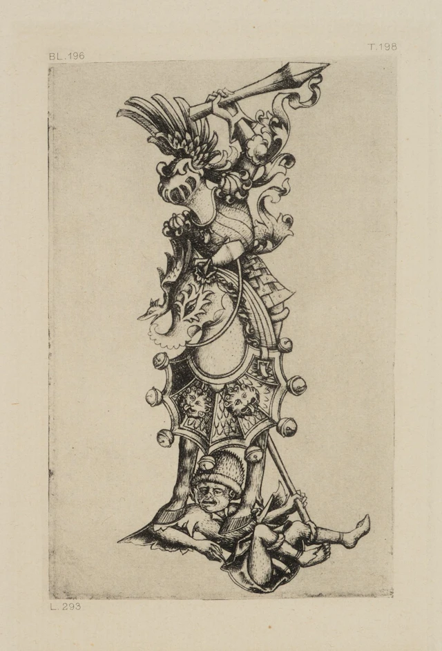 After Monogramist MEISTER ES (*1450), Illustrated Alphabet. Letter