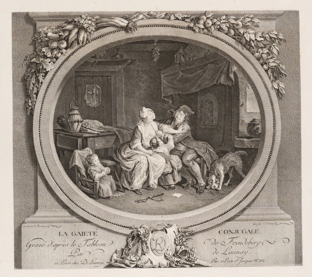 N. LAUNAY (*1739) after FREUDENBERGER (*1745), La Gaieté Conjugale
