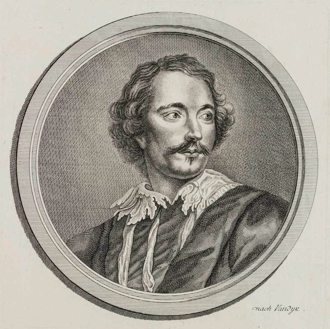 After DYCK (*1599), self-portrait, around 1775, Copper engraving After