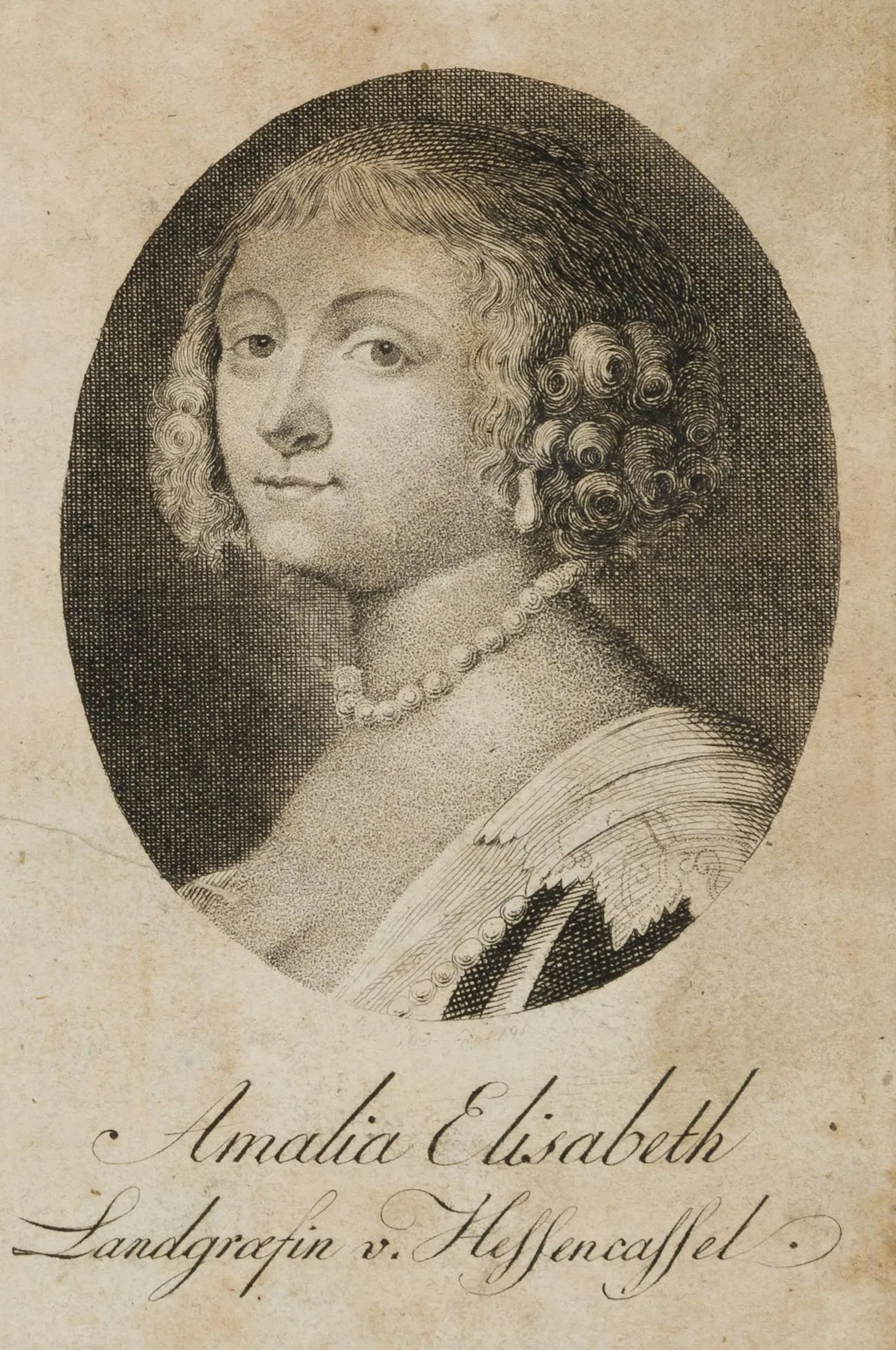 C. GEYSER (1742–1803), Amalie Elisabeth as a young woman, in the crayon