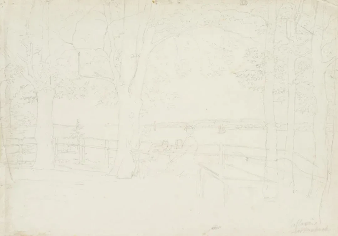 Unknown (19th century), Landscape of Düsternbrook, Pencil Unknown