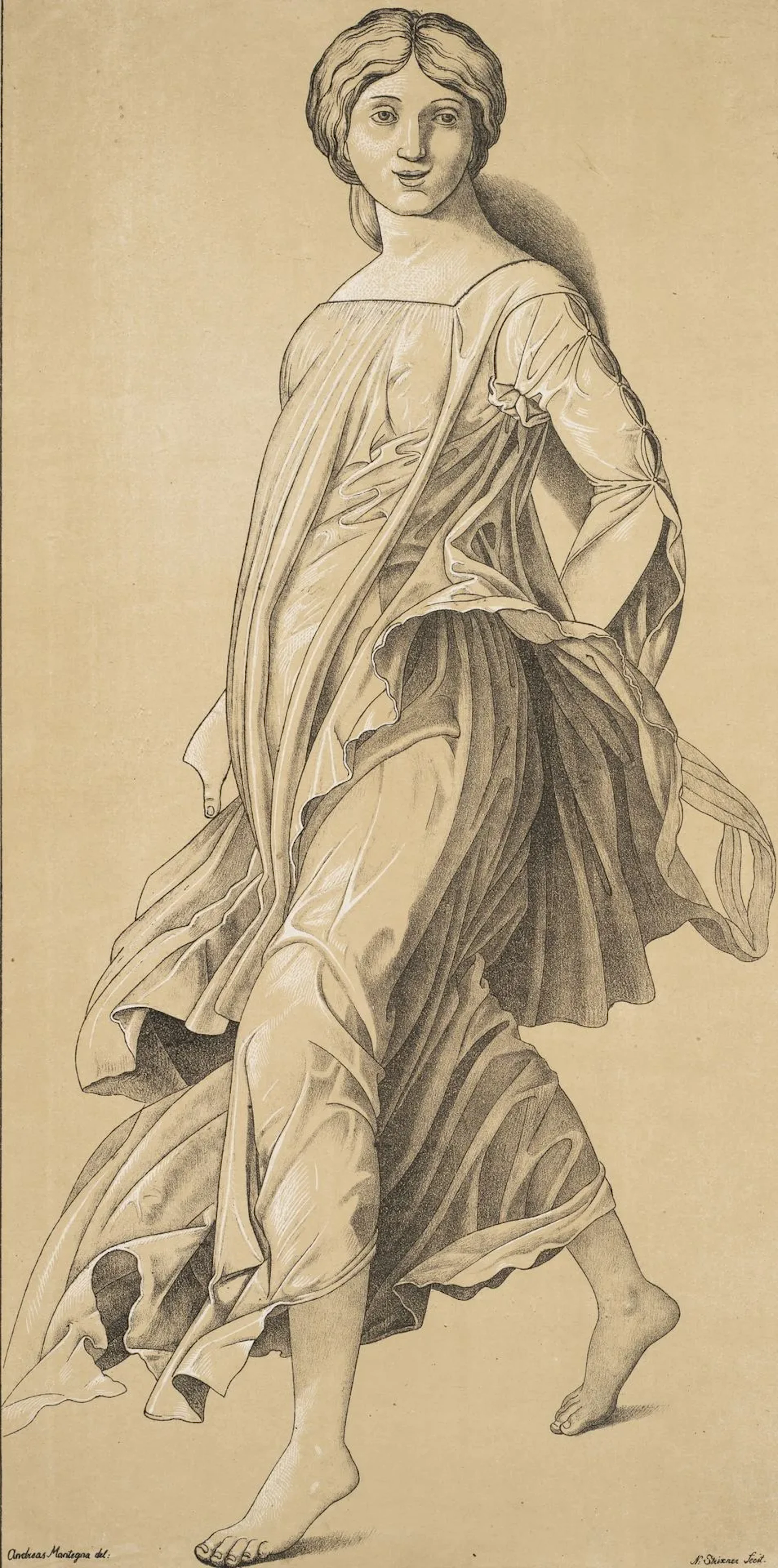 J. STRIXNER (*1782) after MANTEGNA (*1430), Dancing Muse, Parnassus