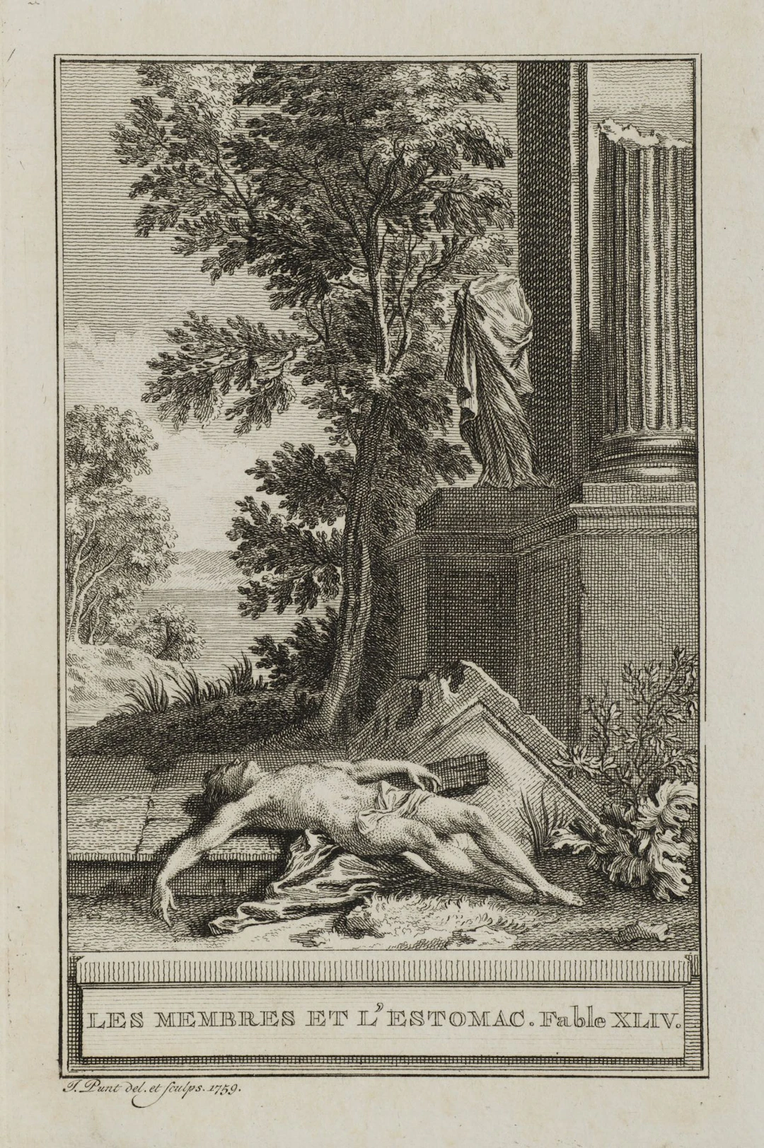 J. PUNT (1711–1779), *The Limbs and the Stomach*, 1759, Etching Jan