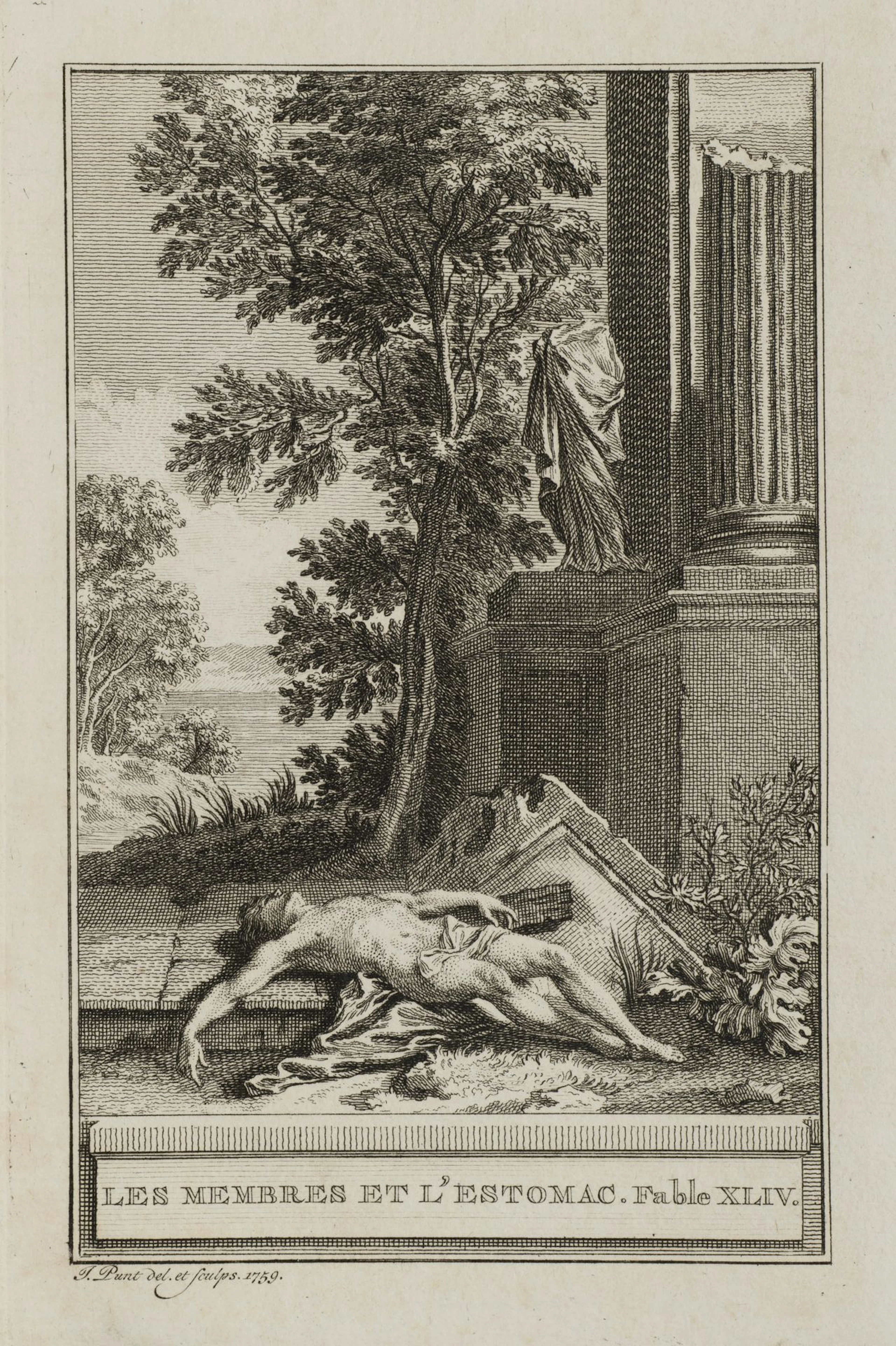 J. PUNT (1711–1779), *The Limbs and the Stomach*, 1759, Etching Jan