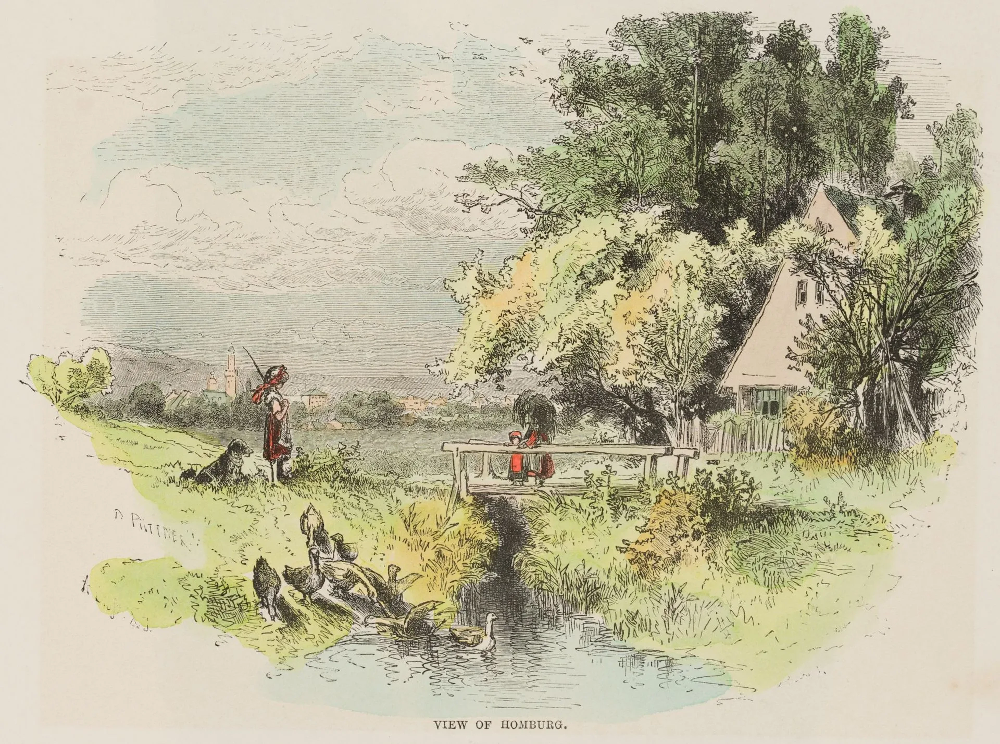 R. PÜTTNER (1842–1913), A Picturesque Natural Setting Near Bad Homburg