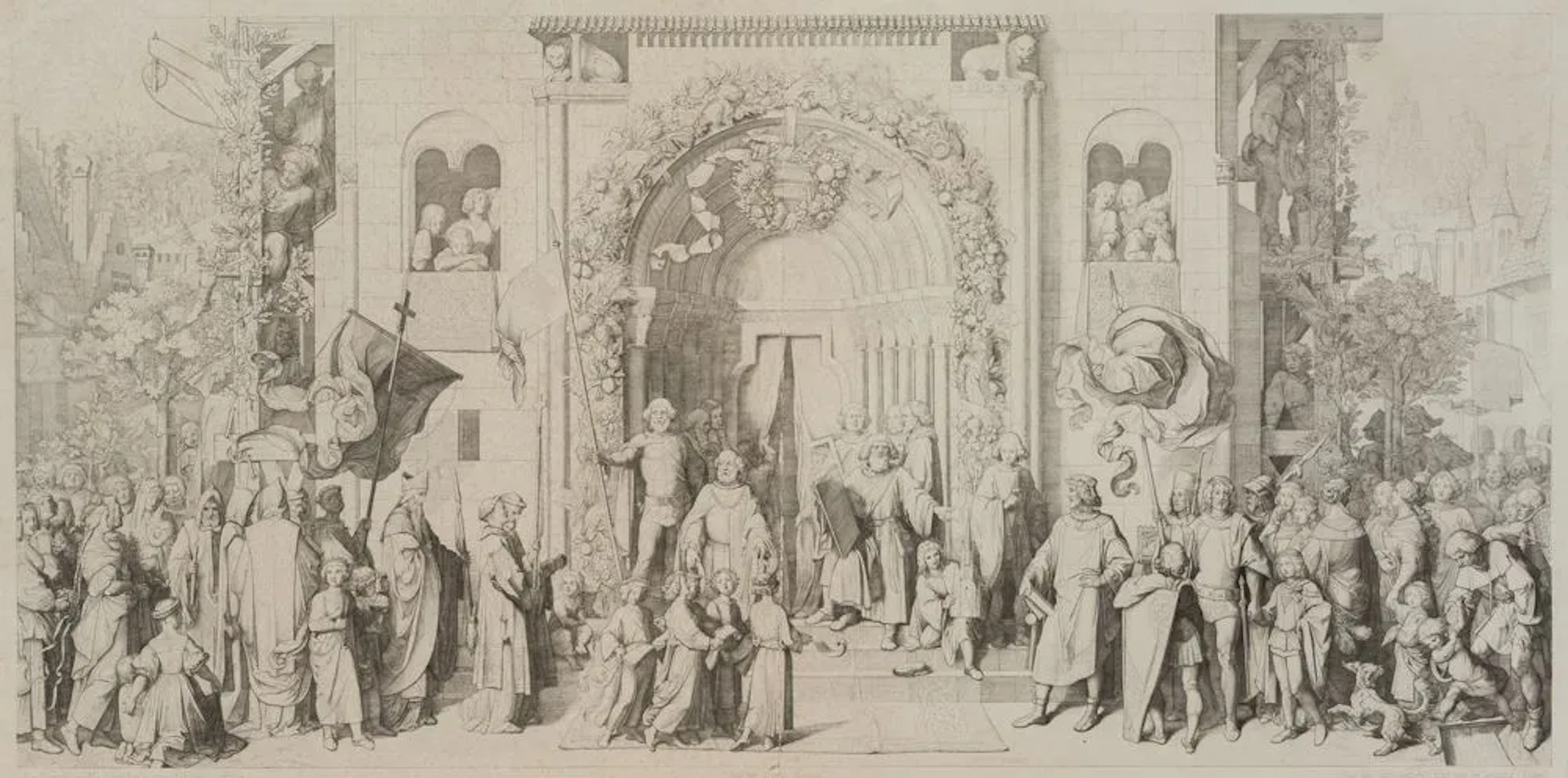 J. ERNST (*1830) after SCHWIND (*1804), The Consecration of Freiburg