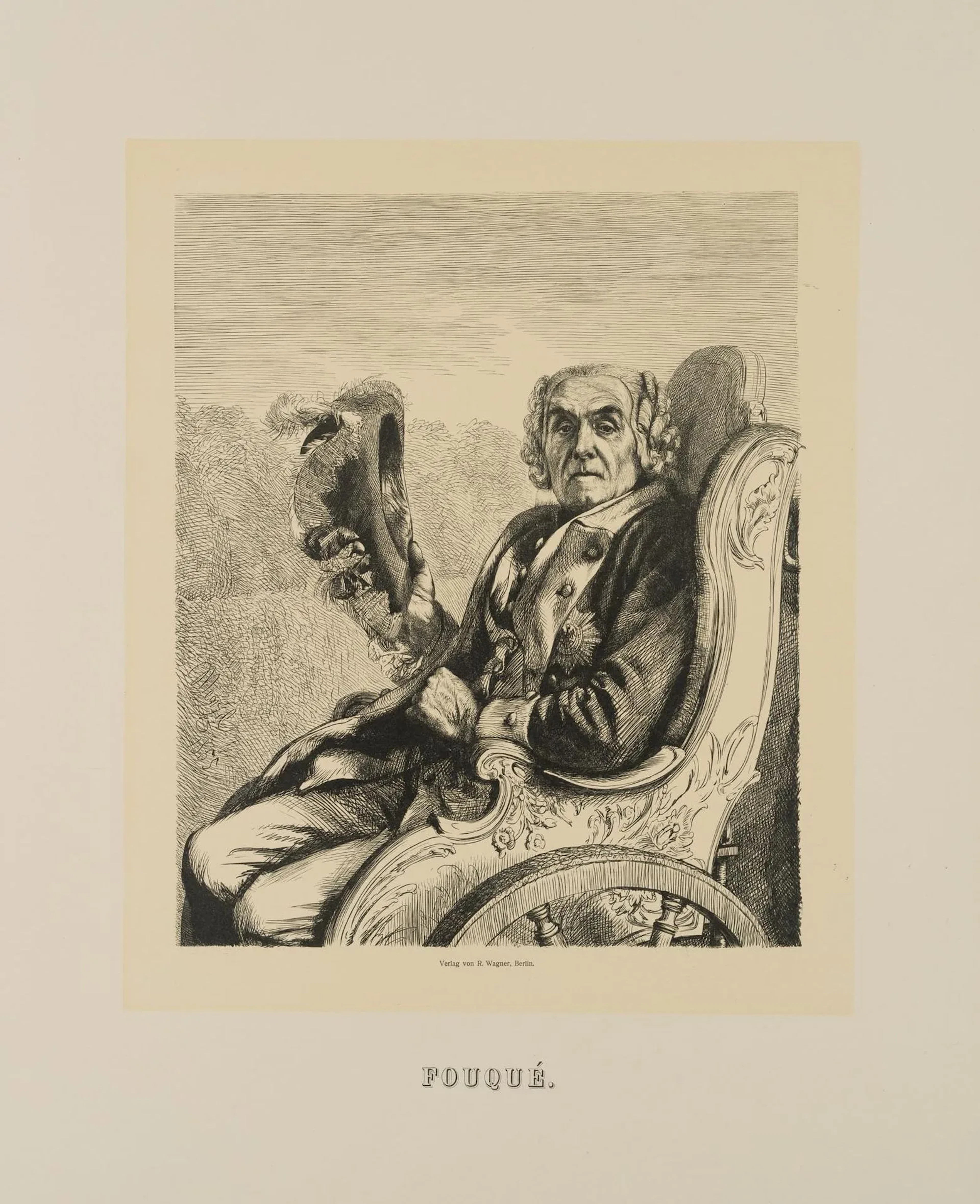 After MENZEL (*1815), Friedrich August de la Motte Fouqué, 1886, wood