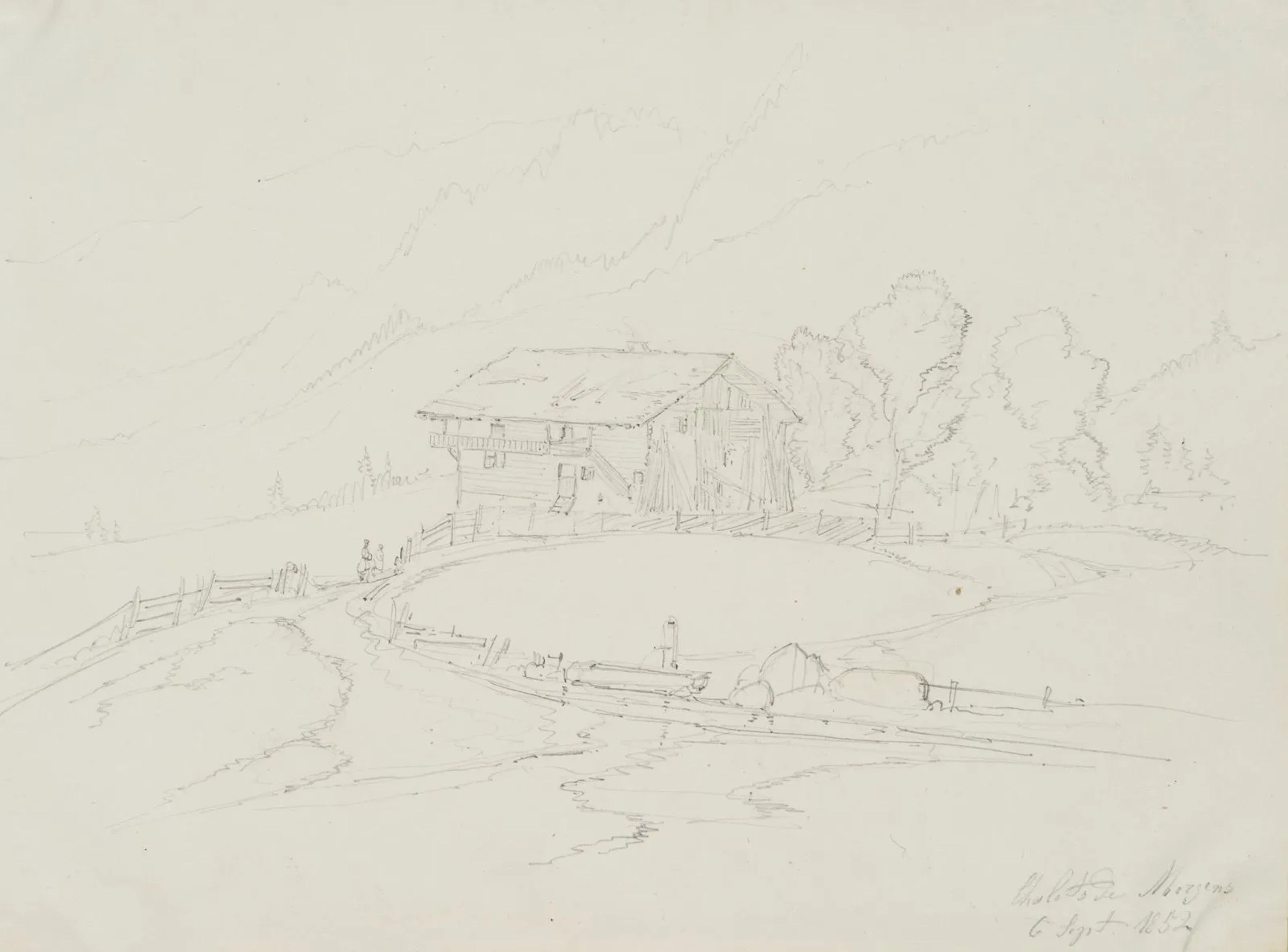 E. BRETENIÈRES (*1804), Chalet de Morgens mountain hut, Switzerland