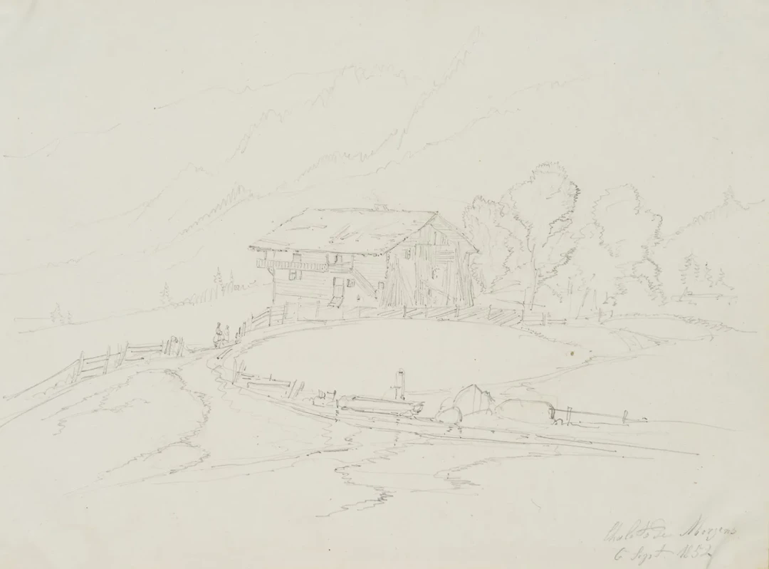 E. BRETENIÈRES (*1804), Chalet de Morgens mountain hut, Switzerland
