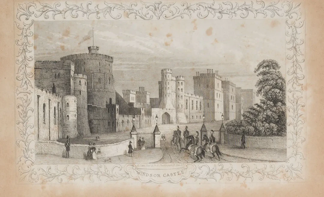 After DAWE (*1781), Windsor Castle, around 1860, Steel engraving After