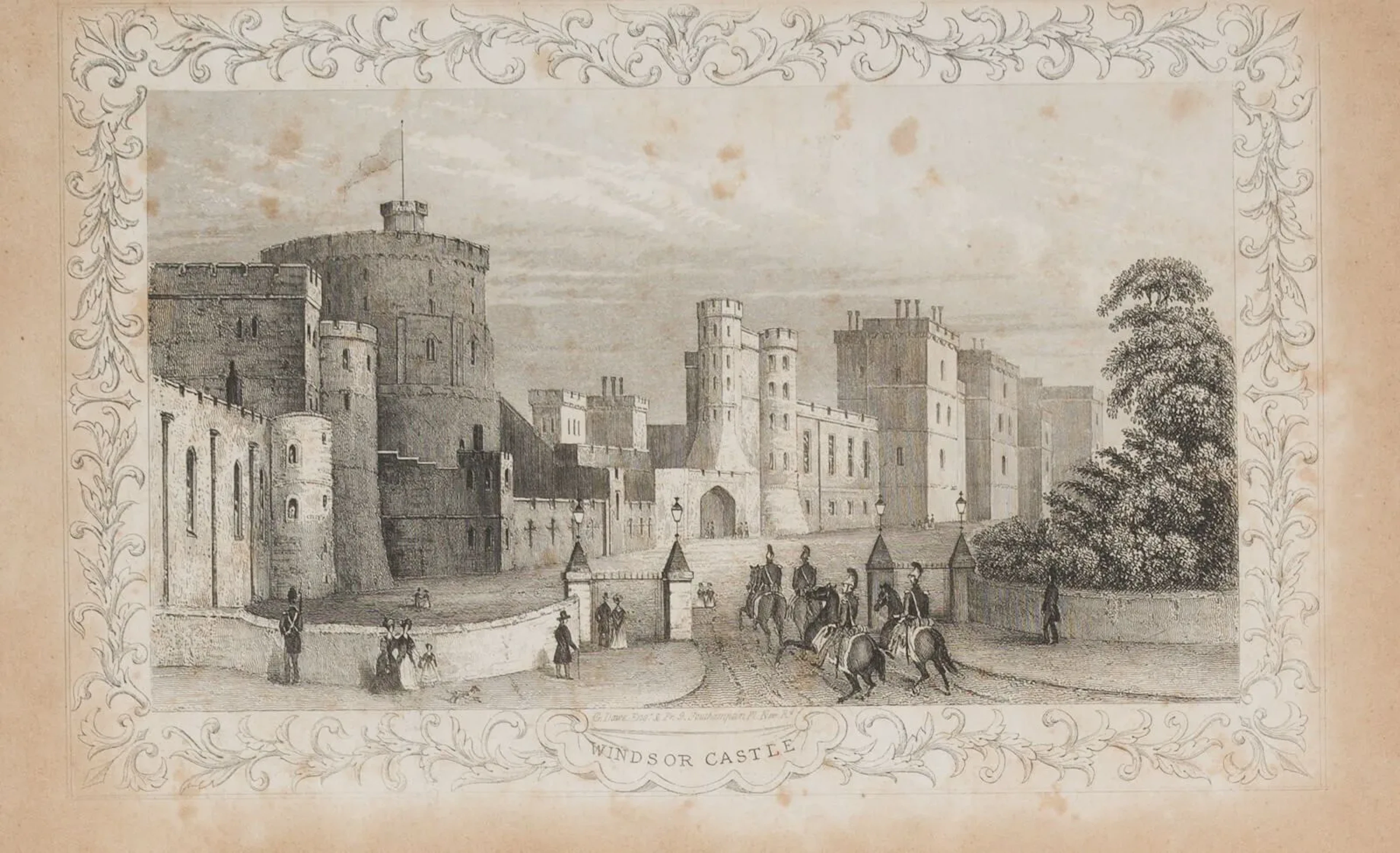 After DAWE (*1781), Windsor Castle, around 1860, Steel engraving After