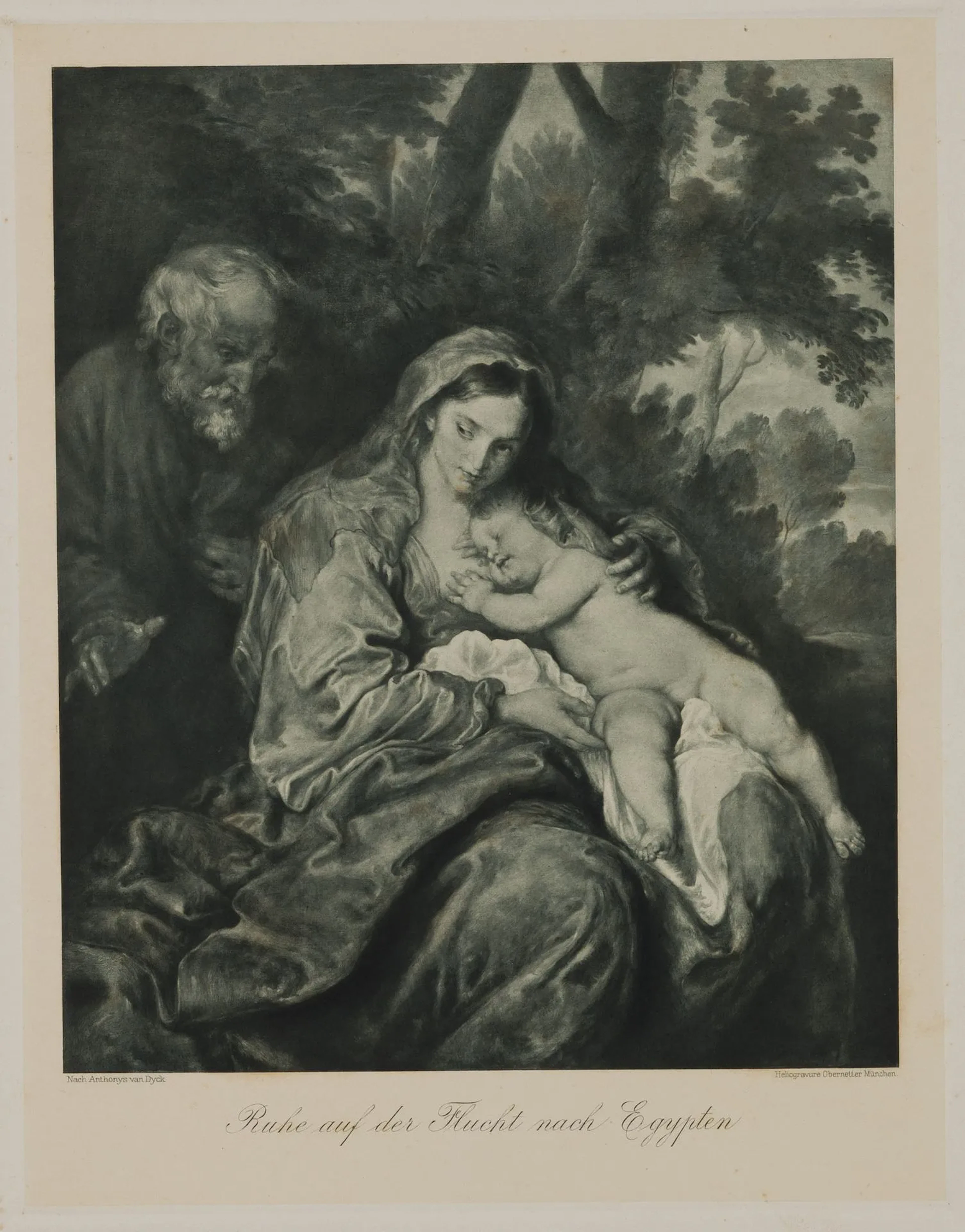 J. OBERNETTER (*1840) after DYCK (*1599), *Peace after the Flight
