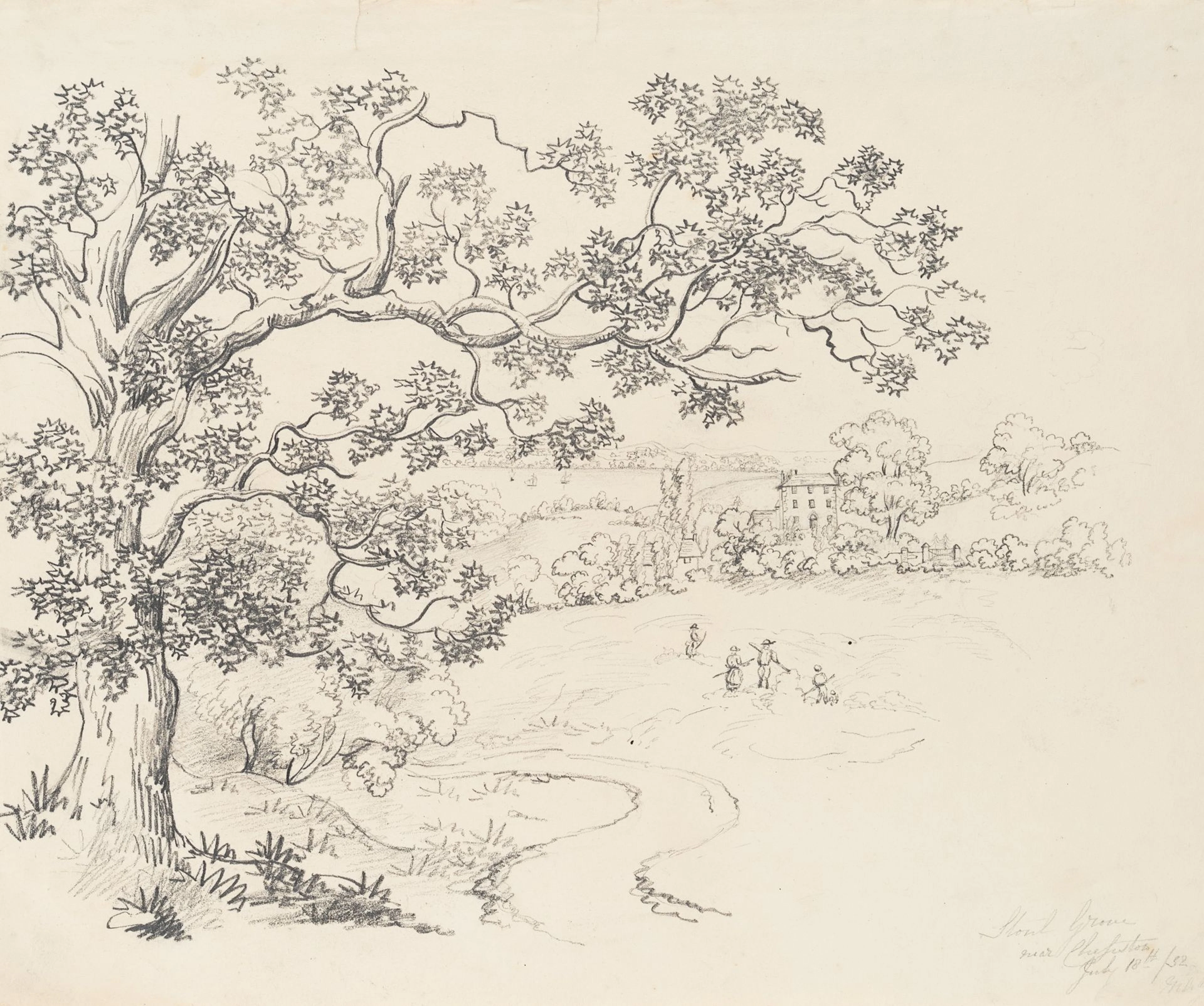 Unknown (19th century), Grove, British landscape, 1832, Unknown (19th
