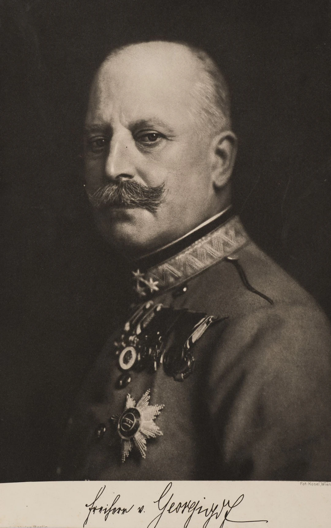 H. KOSEL (1867-1945), Portrait of Friedrich von Georgi, Photogravure