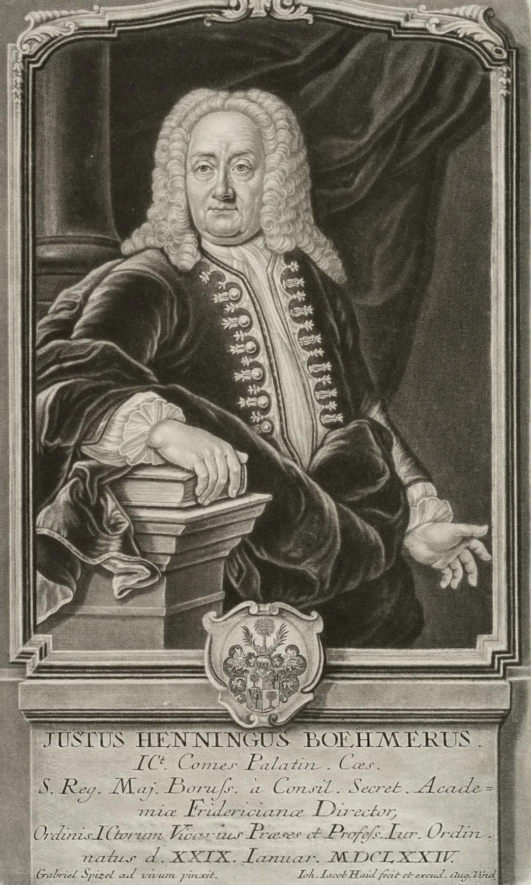 J. HAID (1704–1767), Lawyer Justus Henning Böhmer (b. 1674), circa