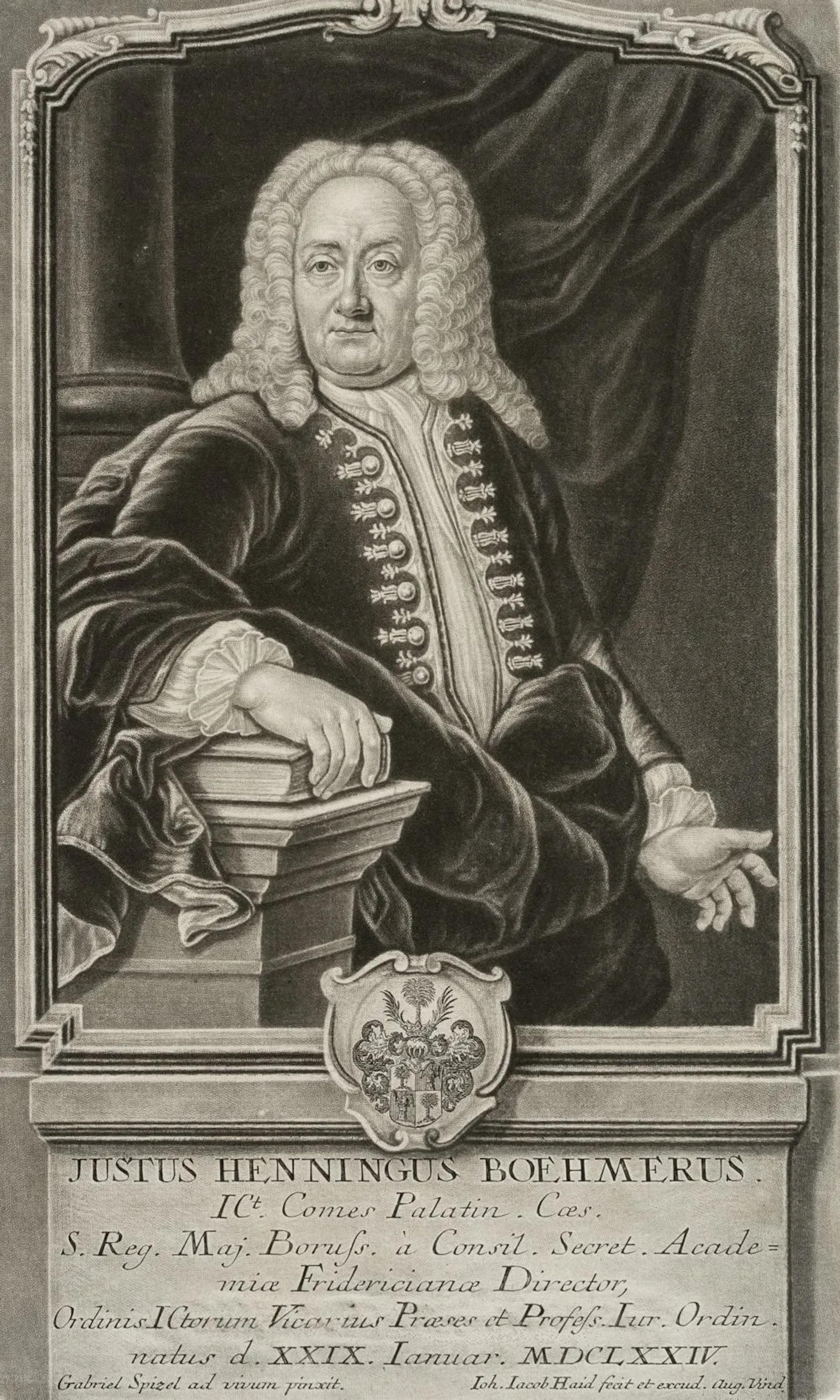 J. HAID (1704–1767), Lawyer Justus Henning Böhmer (b. 1674), circa