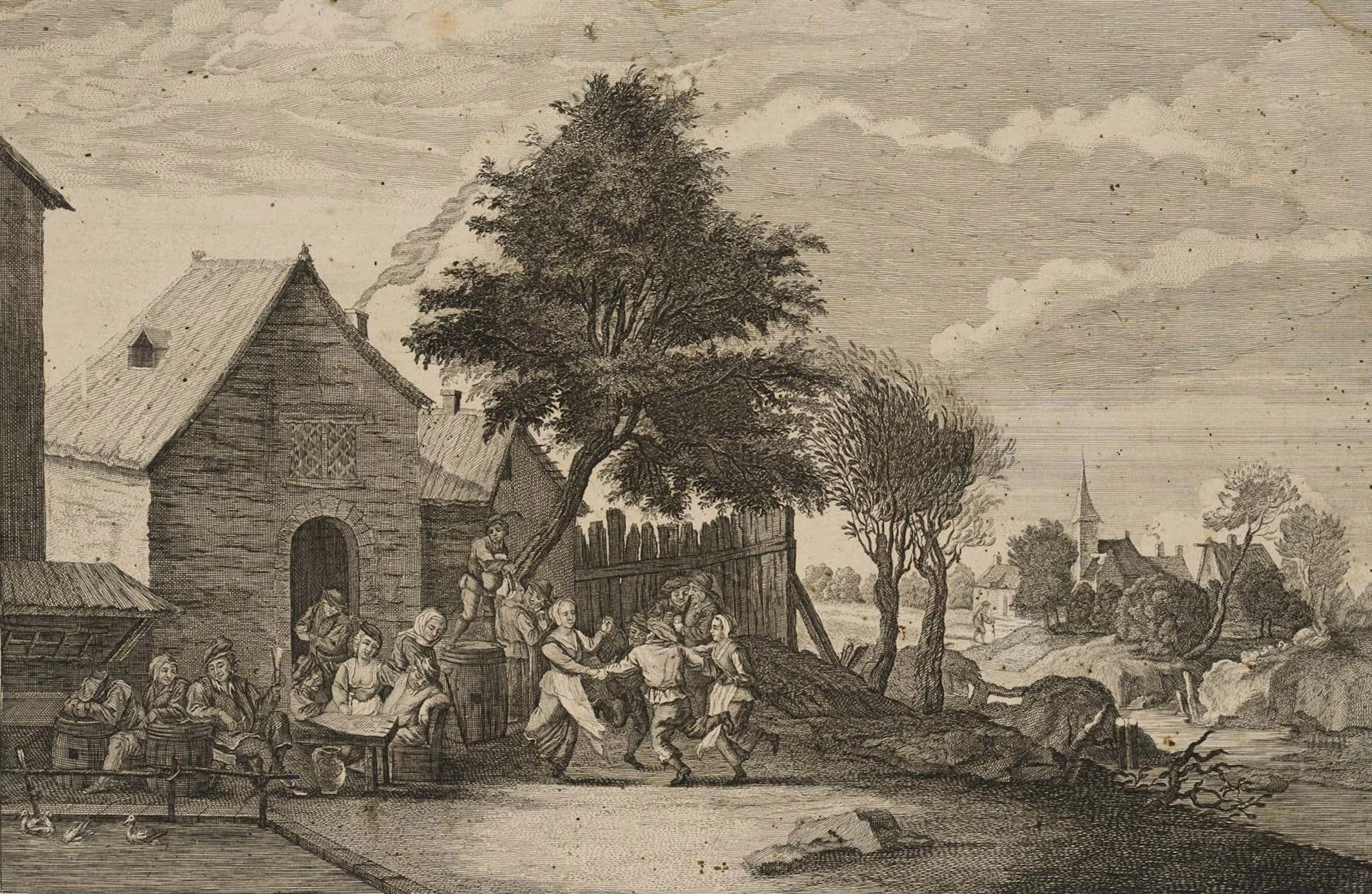 B. WINKLER (*1727) after TENIERS (*1610), *The Peasant Wedding*, Etching