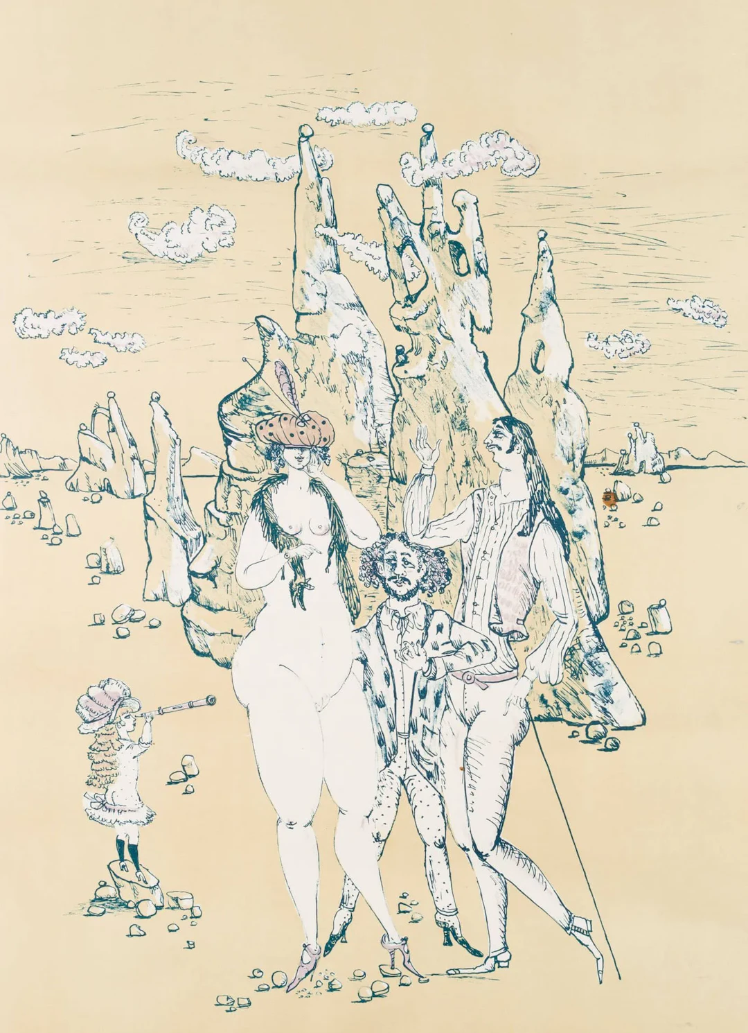 B. BACHEM (1916–2005), A Trip to the Mountains, 1976, color lithograph