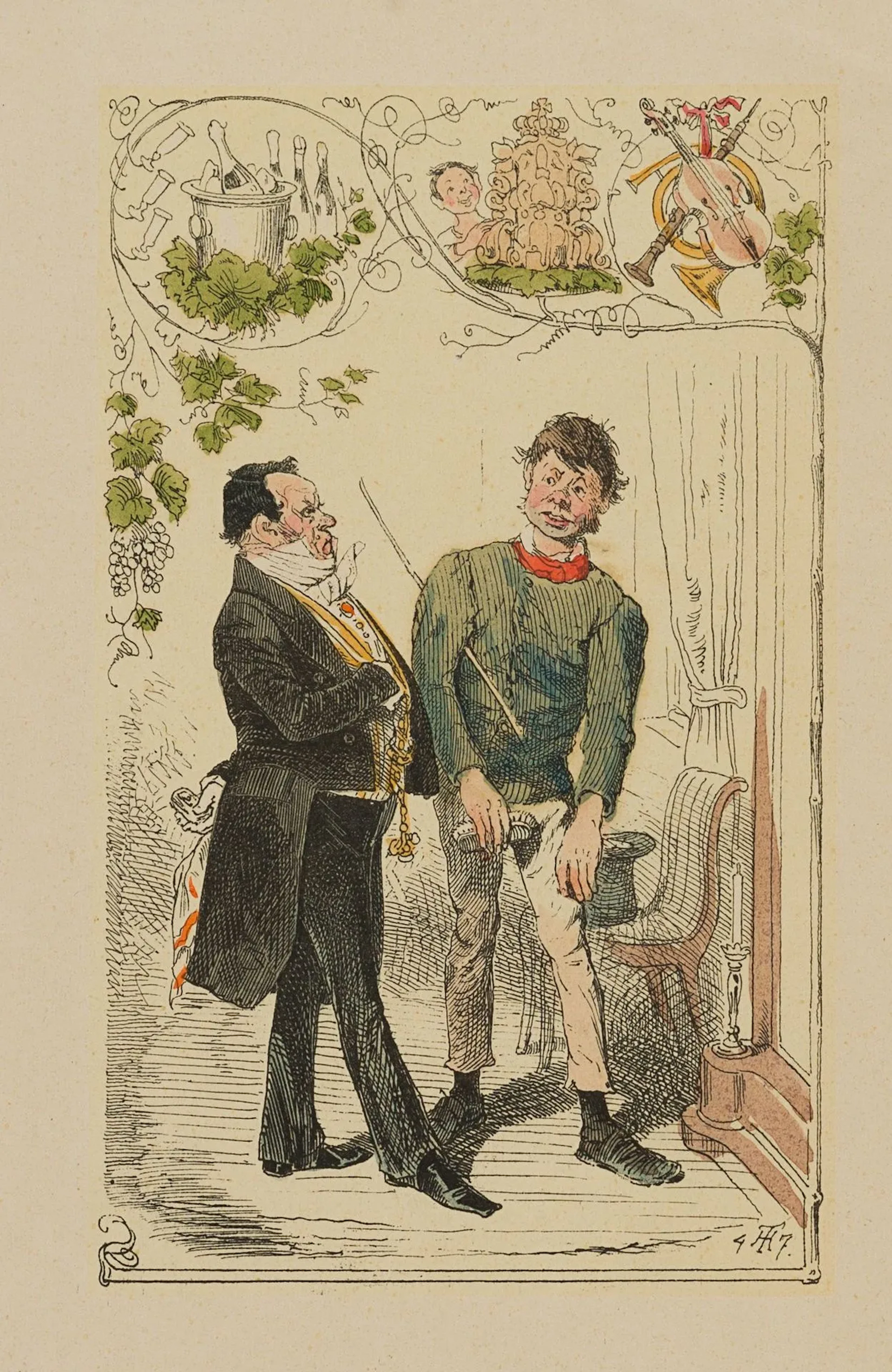 T. HOSEMANN (1807–1875), On A. Brennglas: *Berliner Volksleben*, 1847