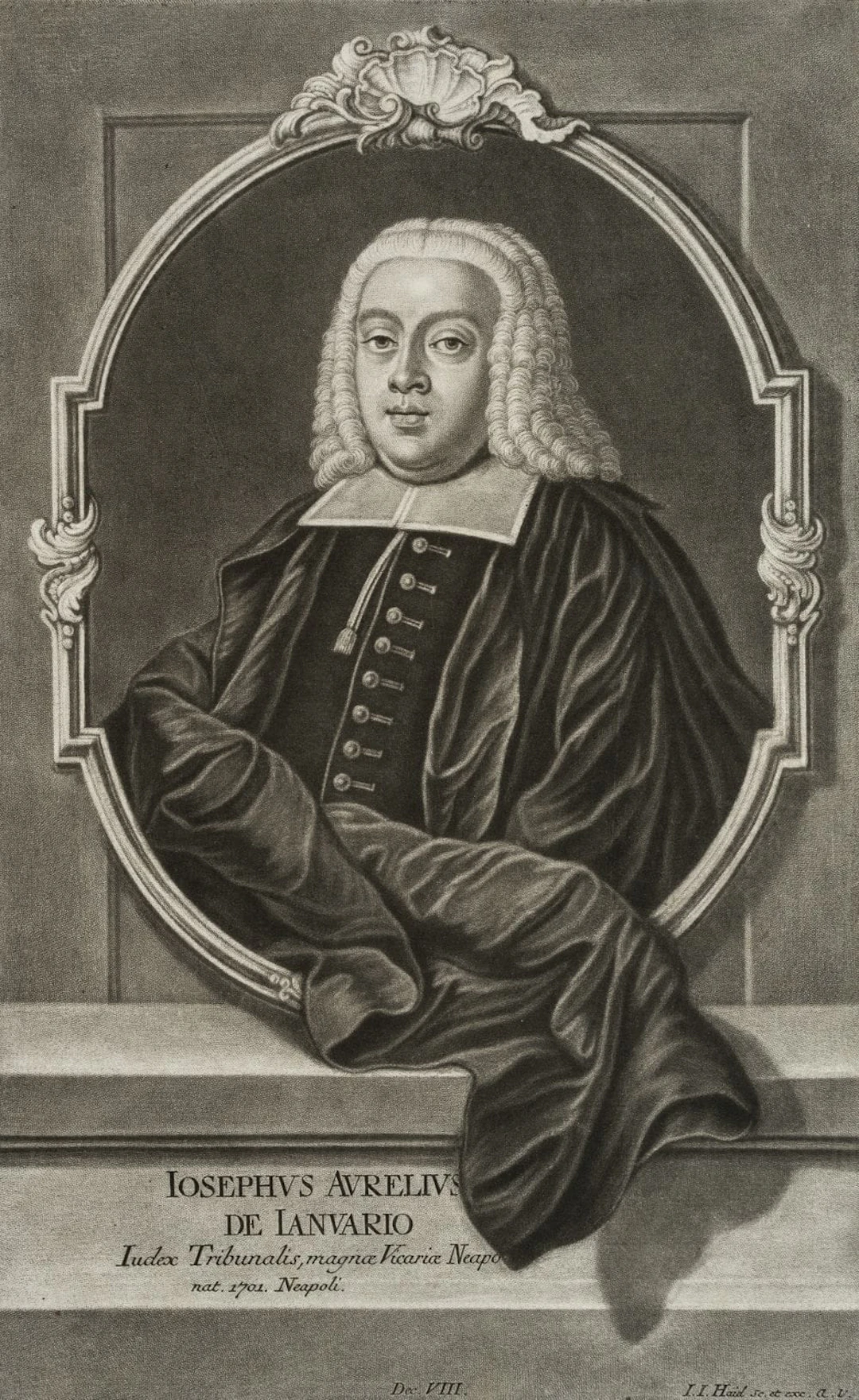 J. HAID (1704–1767), Lawyer Jos. Aurelius de Januario (born 1701)