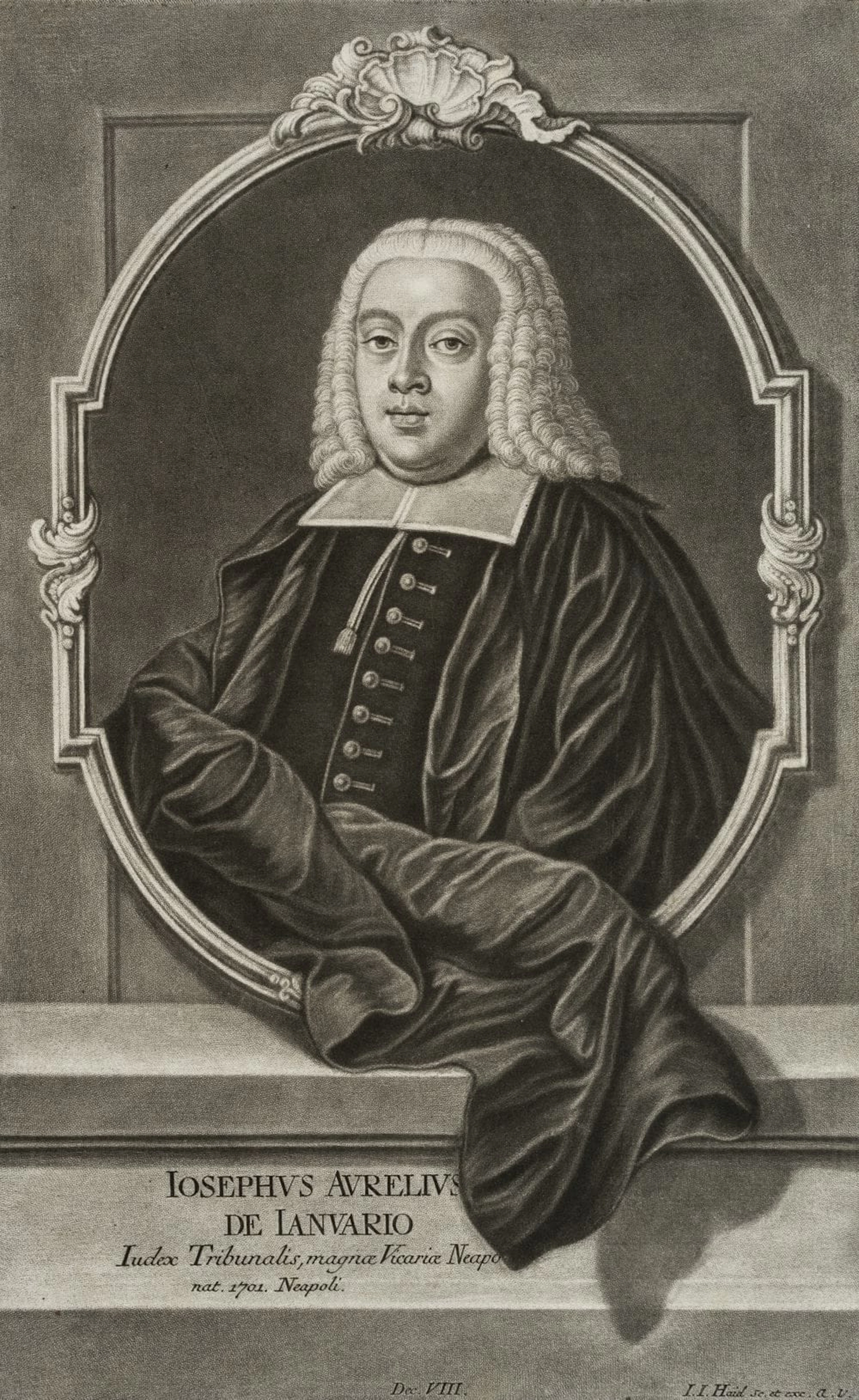 J. HAID (1704–1767), Lawyer Jos. Aurelius de Januario (born 1701)