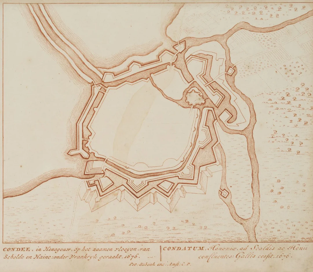 P. SCHENK (1653–1713), The Fortifications of Condé, circa 1712, copper