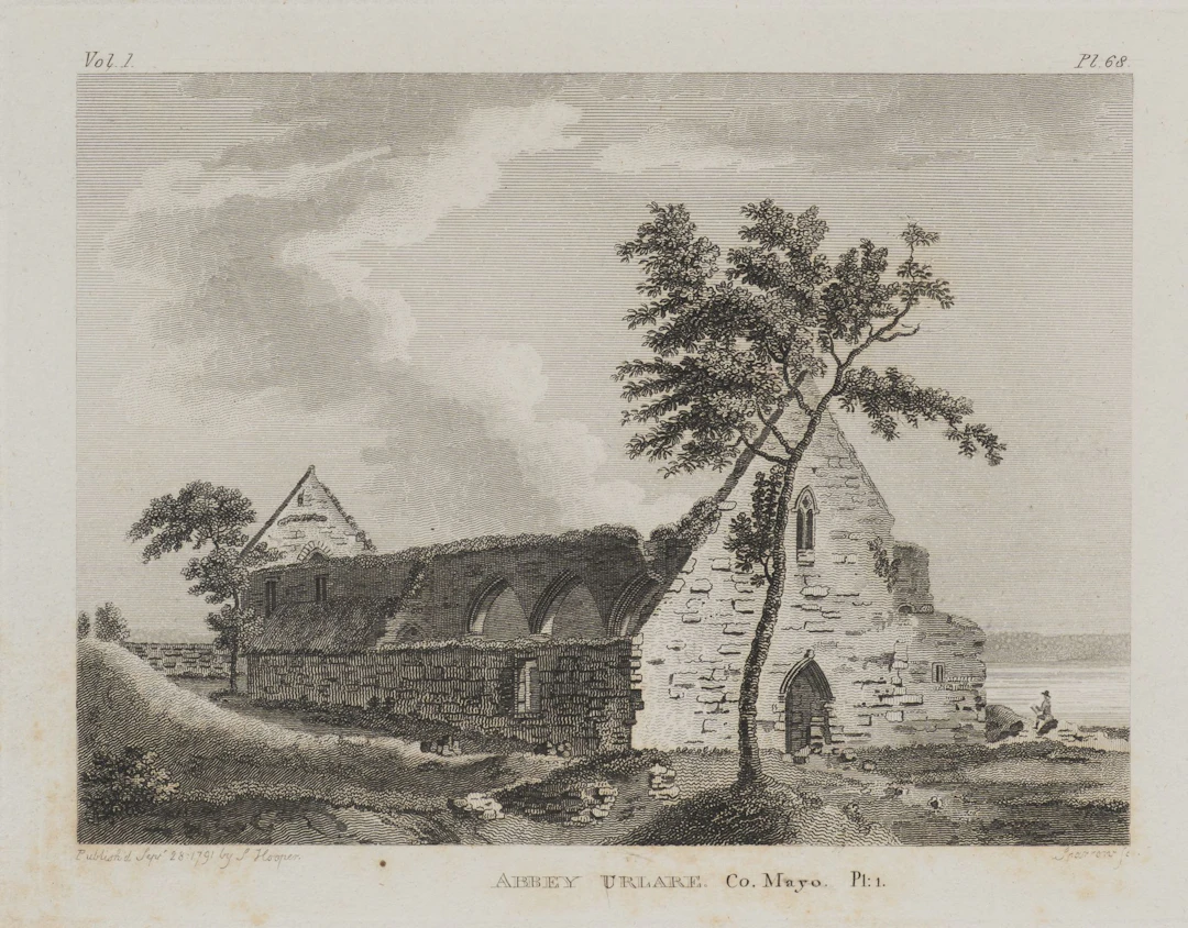 SPARROW (18th), Abbey Urlare, County Mayo, 1791, Etching Sparrow (18th