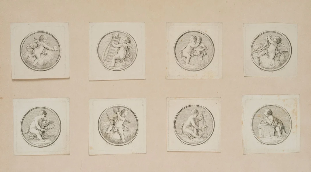 J. MEIL (*1733) after RODE (*1725), Putties Playing Music and Writing