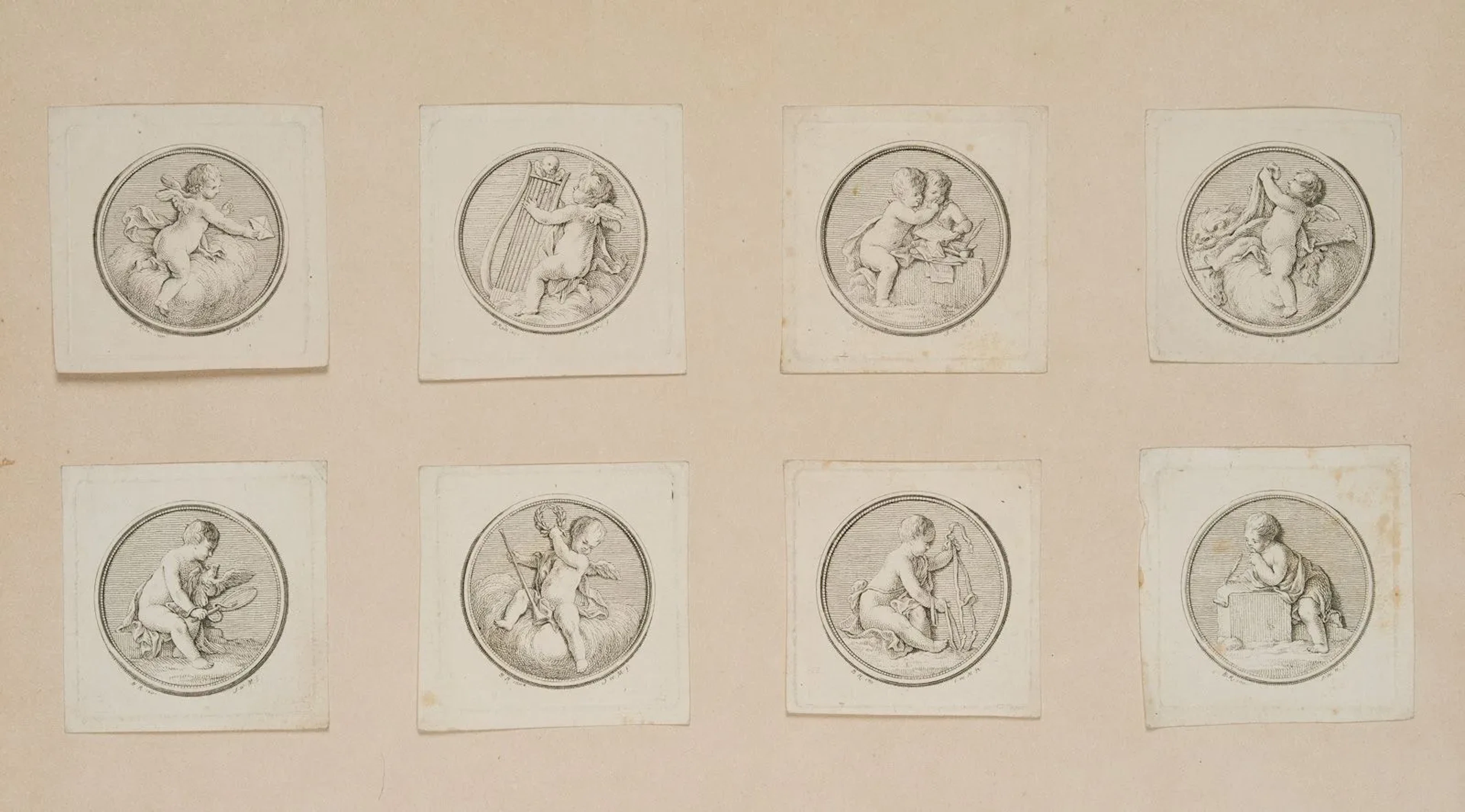 J. MEIL (*1733) after RODE (*1725), Putties Playing Music and Writing