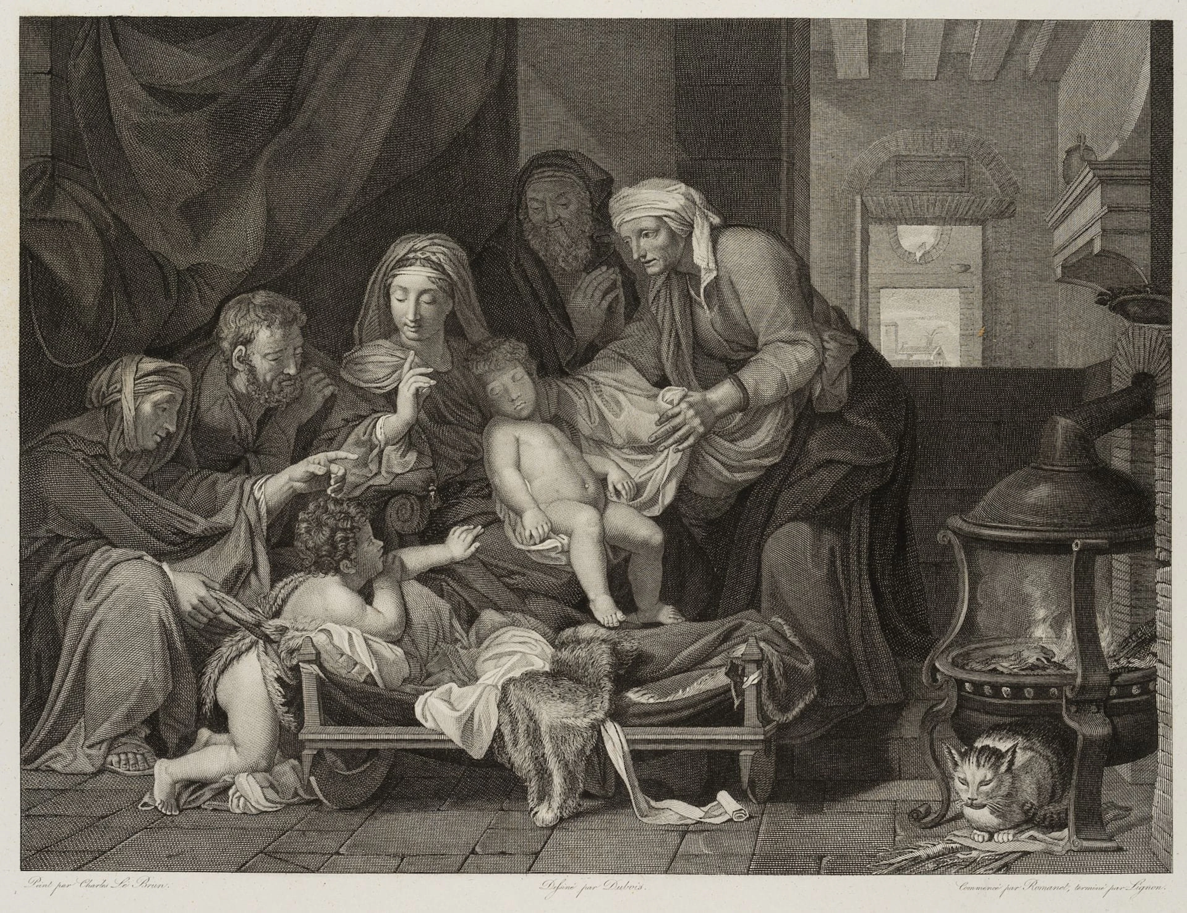 A. ROMANET (*1742) after BRUN (*1619), *Le Silence*, *The Silence*