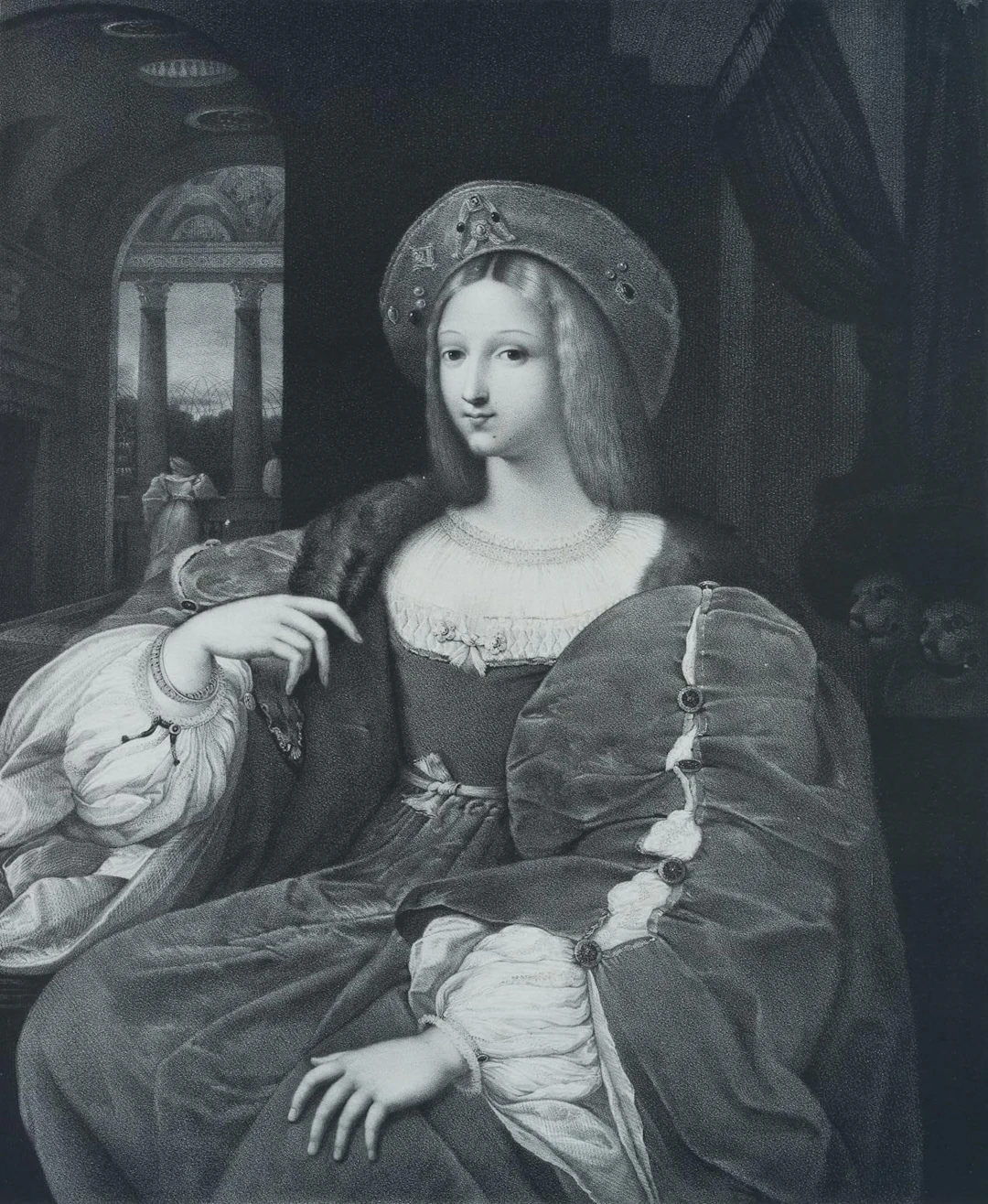 L. ZOELLNER (*1769) after RAFFAEL (*1483), Jeanne d'Aragon, Joanna