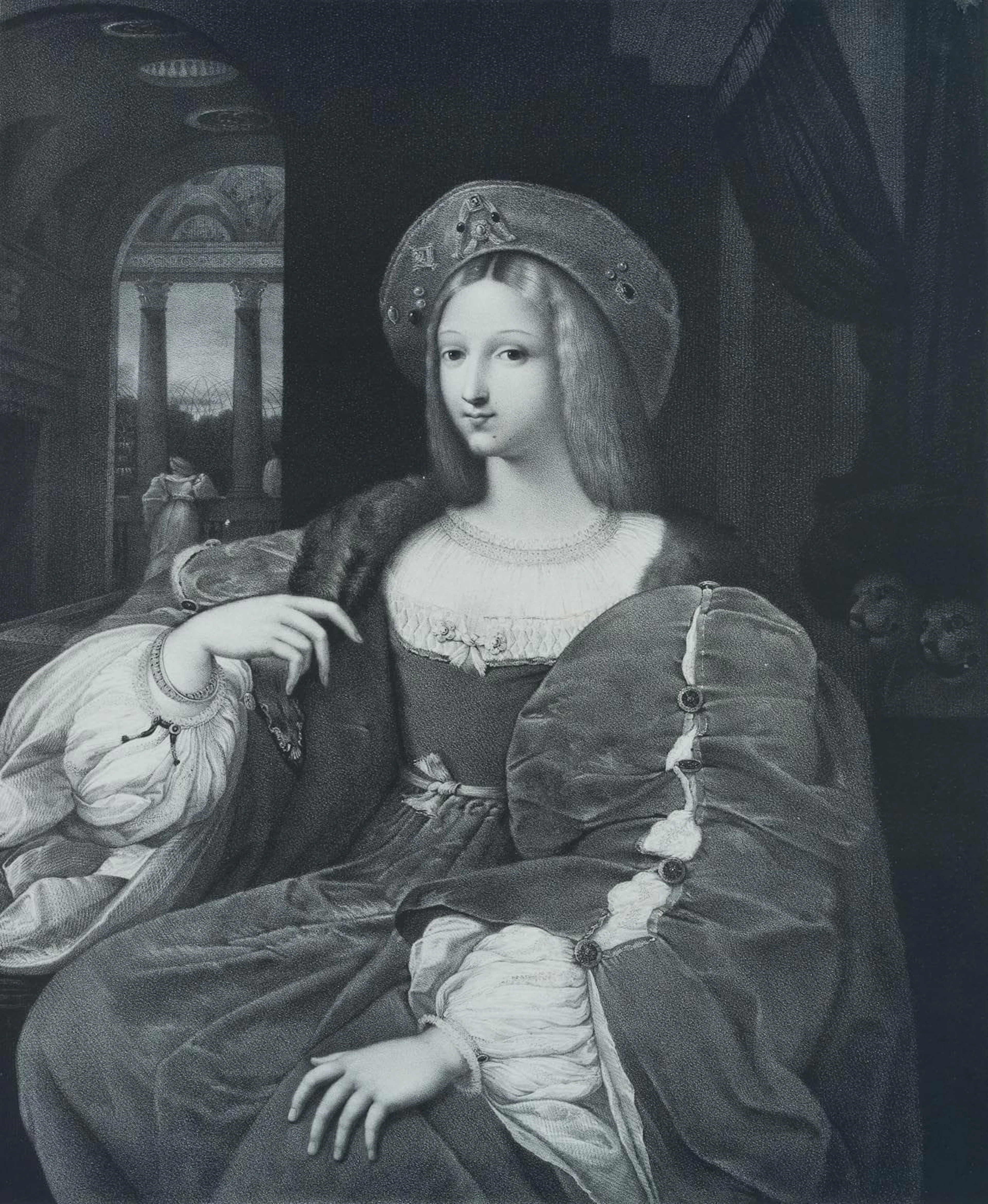 L. ZOELLNER (*1769) after RAFFAEL (*1483), Jeanne d'Aragon, Joanna