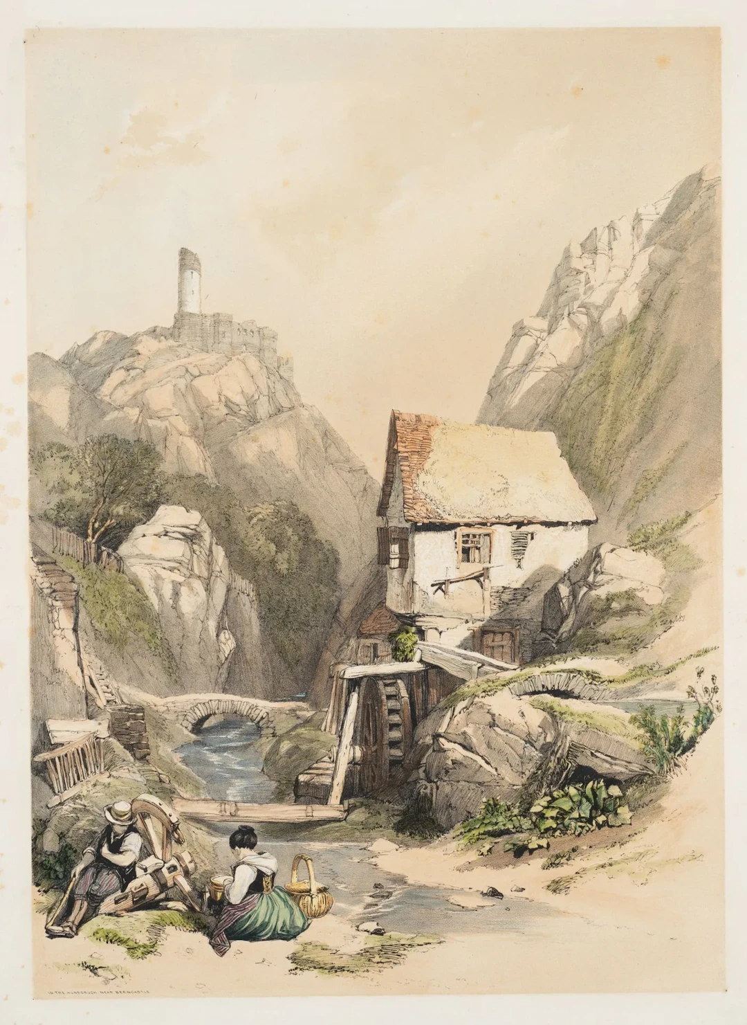After STANFIELD (*1793), Landshut Castle near Bernkastel-Kues, Lithograph