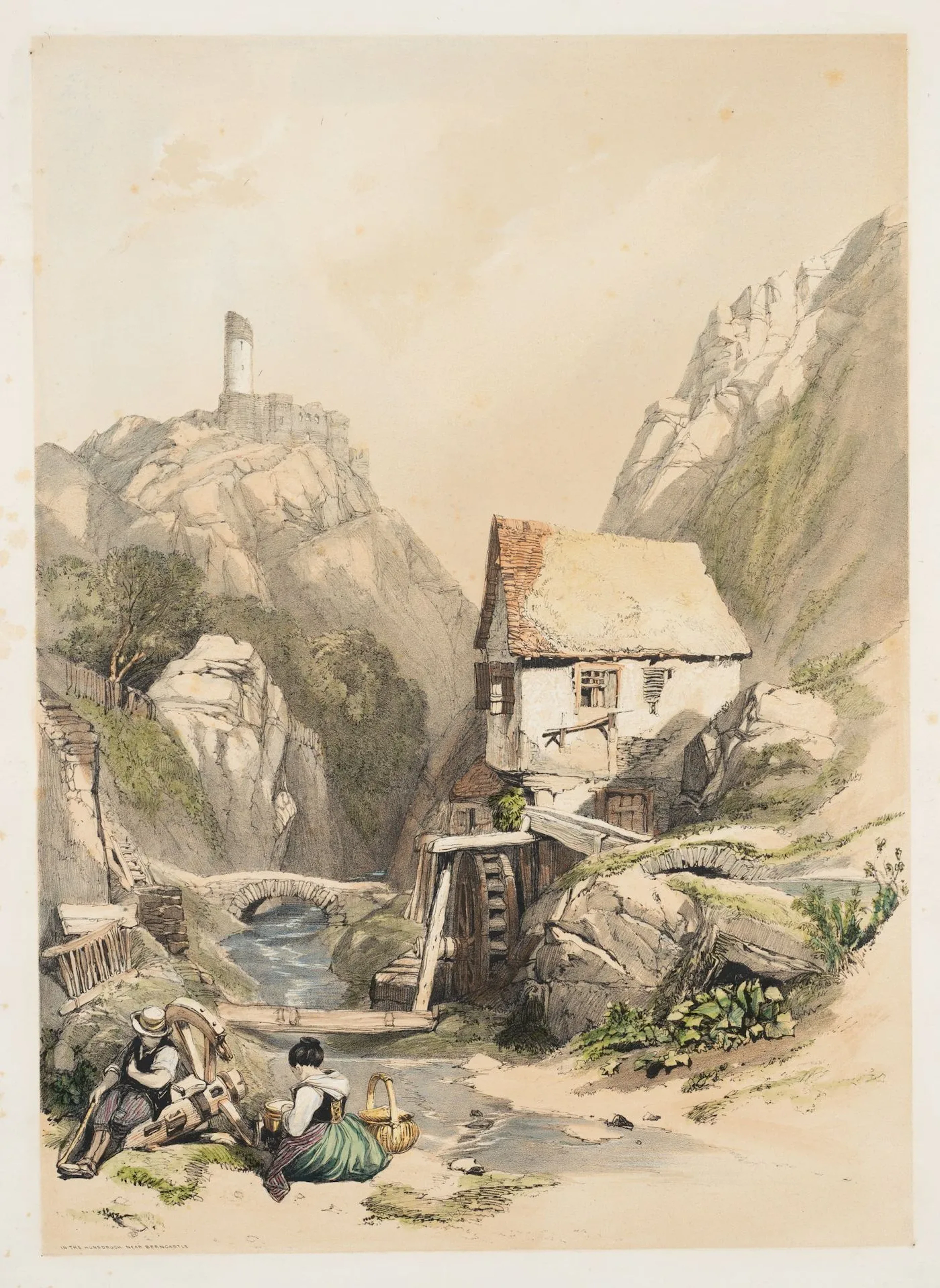 After STANFIELD (*1793), Landshut Castle near Bernkastel-Kues, Lithograph