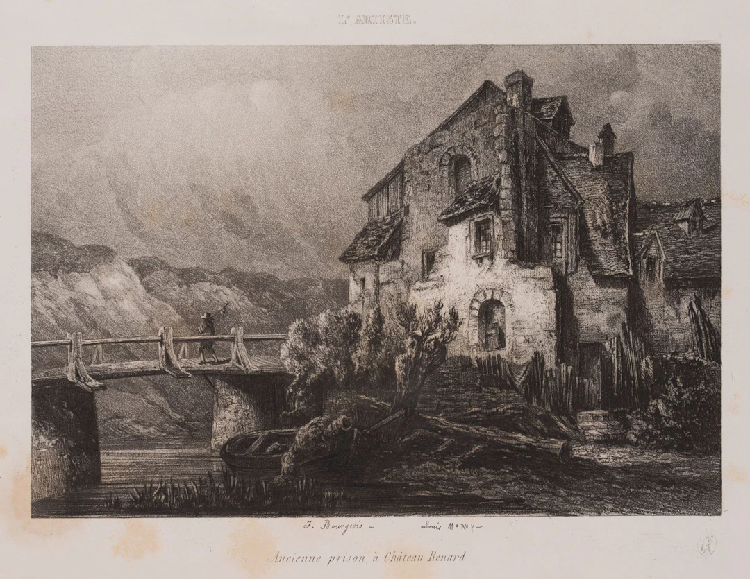 J. BOURGEOIS (*1810) after MARVY (19th century), Château Renard Prison