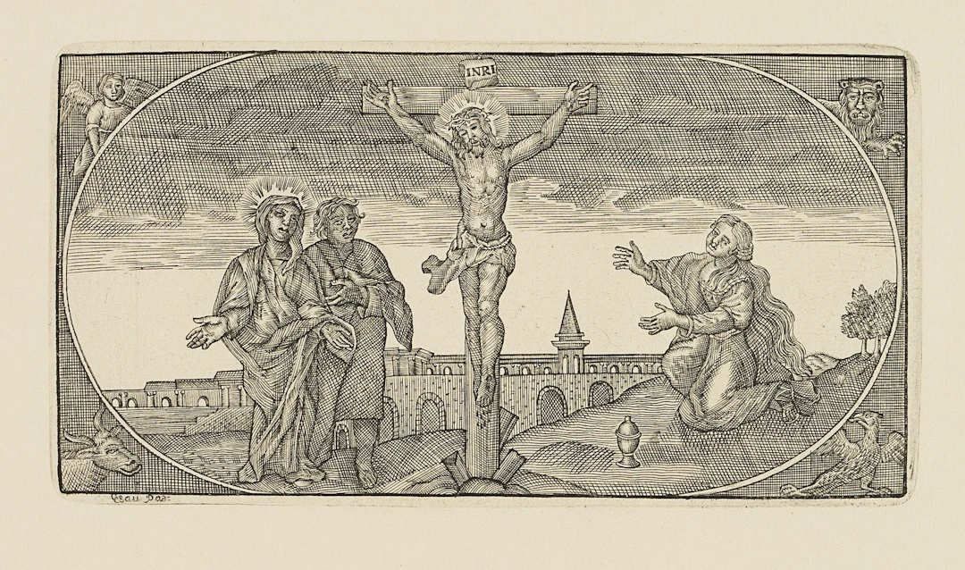 E. BAHN (*1901) after an unknown artist (17th century), The Crucifixion