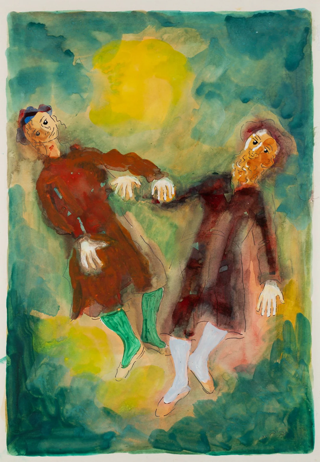 MOÏ VER (1904–1995), Floating Souls, 1985, Watercolor Moï Ver: Moshe