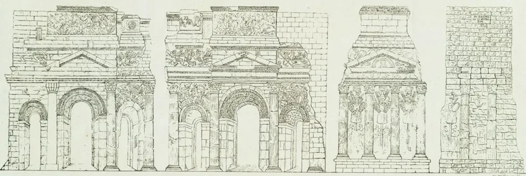 Unknown (19th century), View of the Triumphal Arch toward Orange