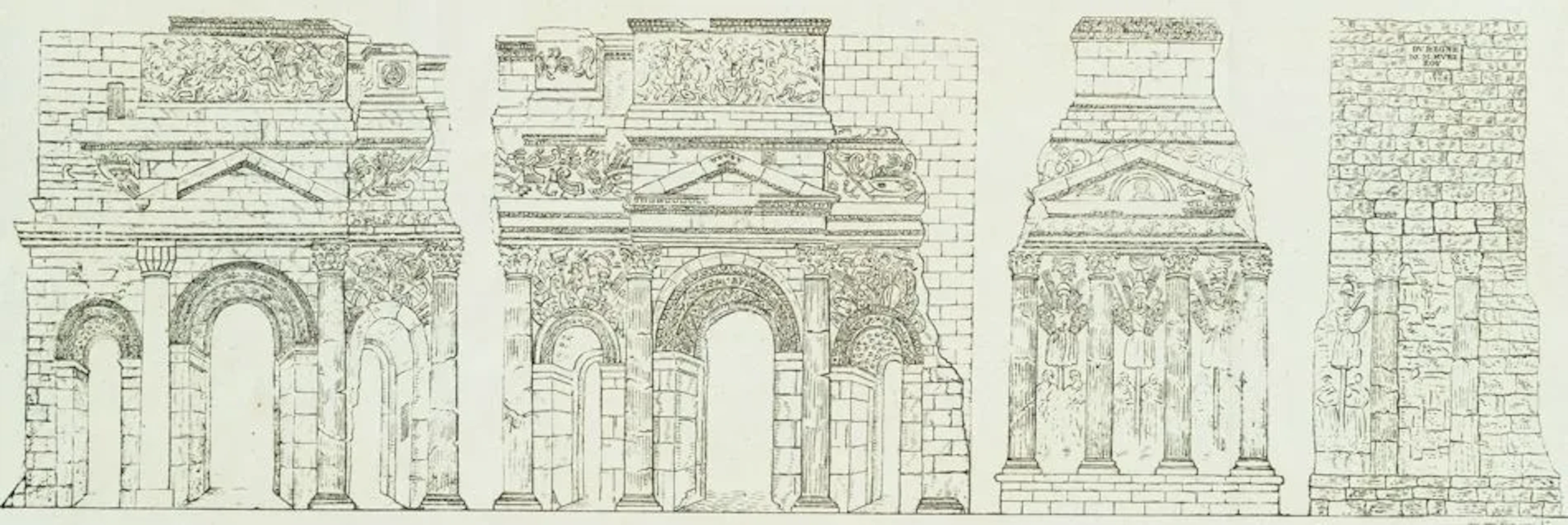 Unknown (19th century), View of the Triumphal Arch toward Orange