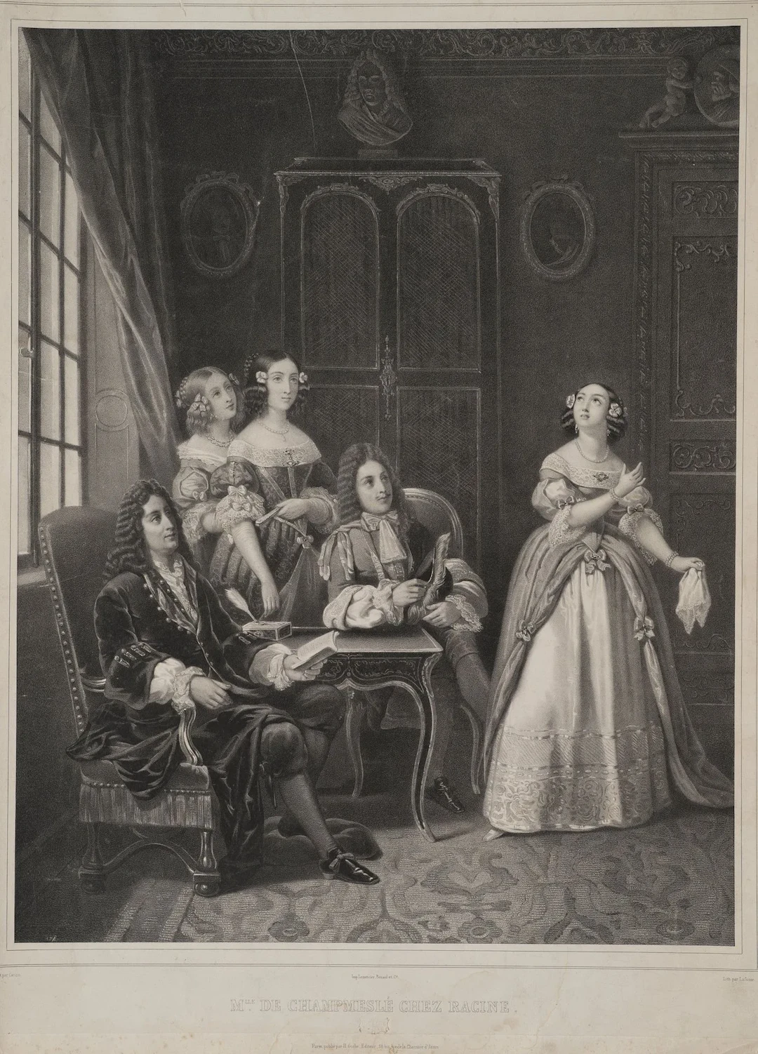 J. LAFOSSE (*1810) after CANON (*1787), Mlle de Champmeslé in Racine’s