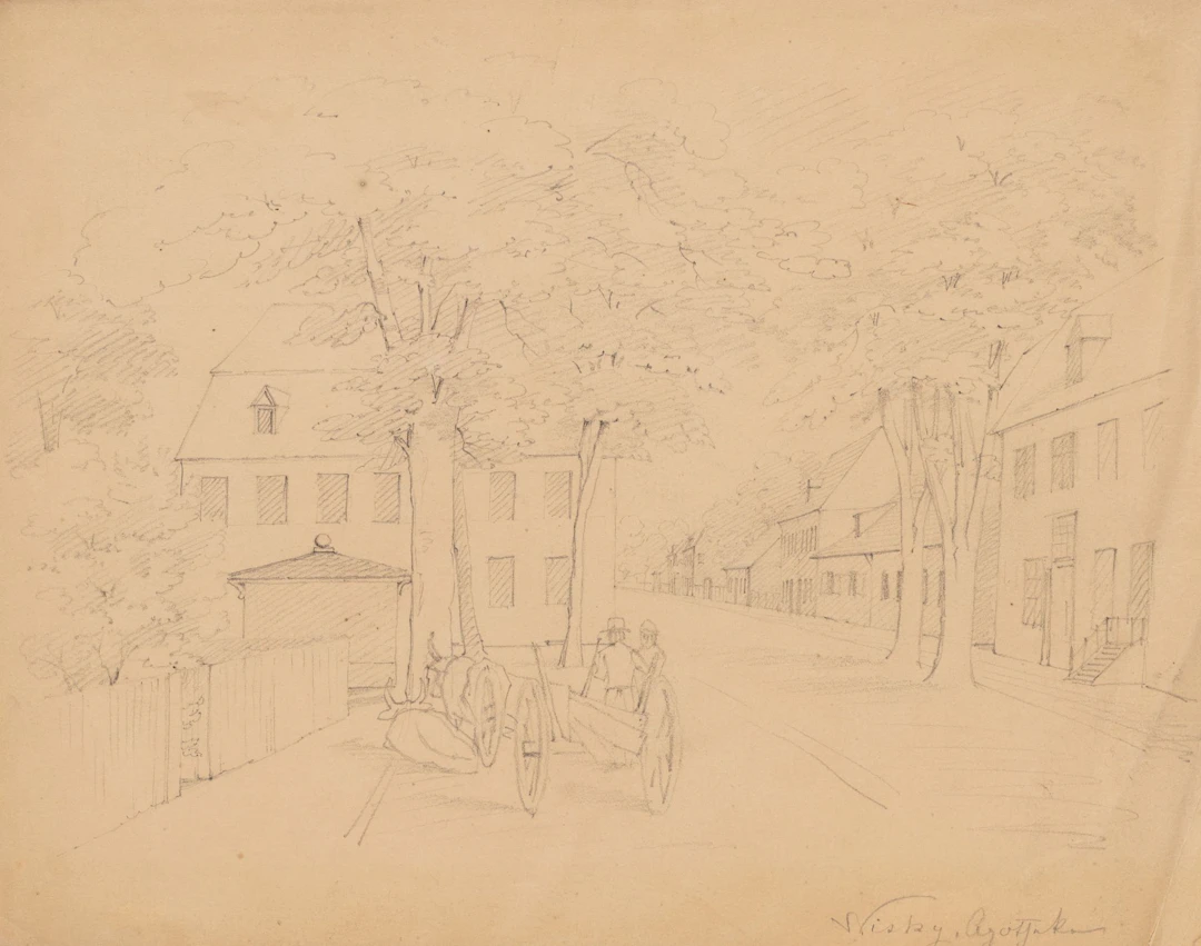 Unknown (19th), Niesky, Gottesackerallee, around 1853, Pencil Unknown