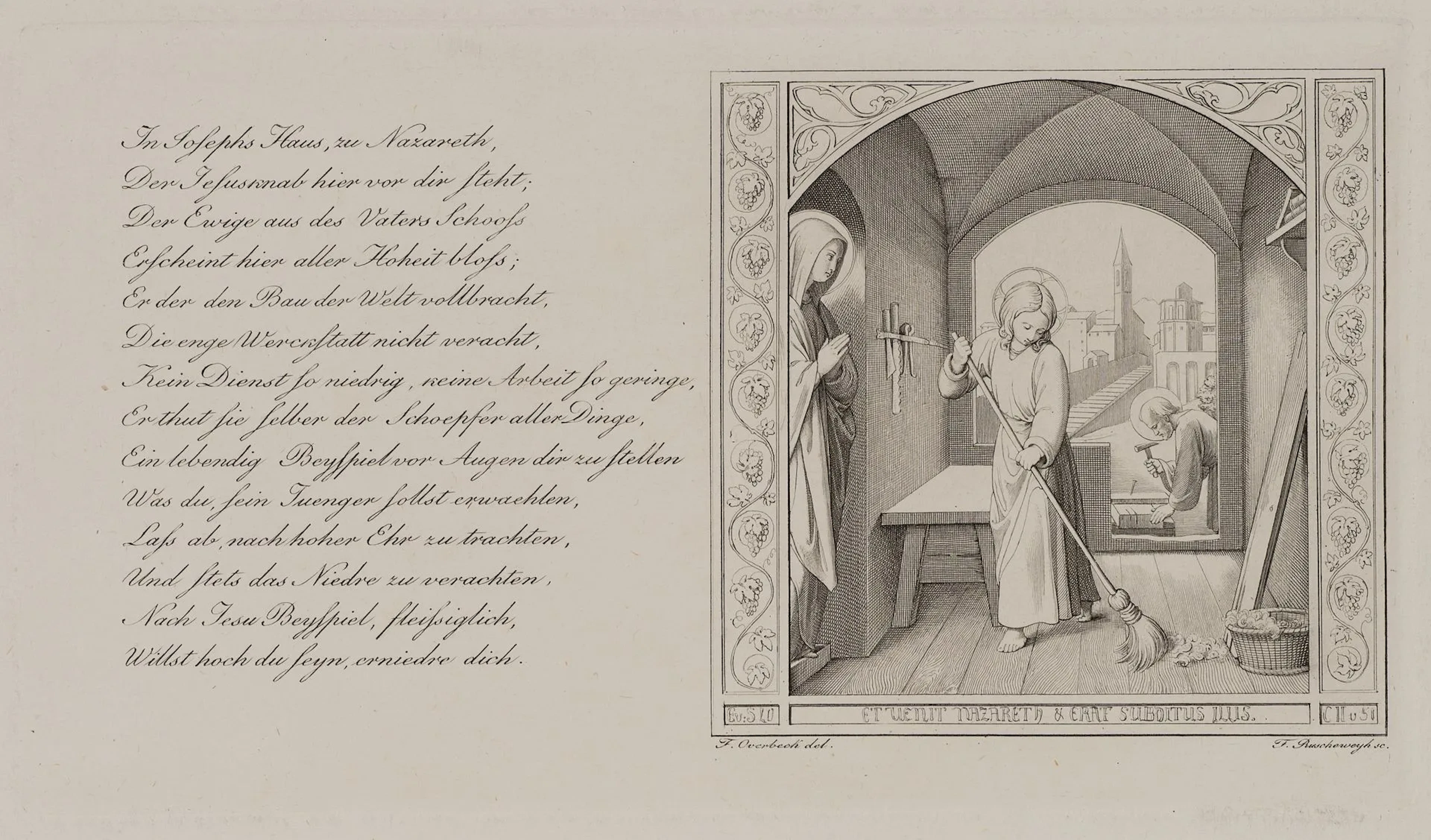 F. RUSCHEWEYH (*1785) after OVERBECK (*1789), Jesus as a child in
