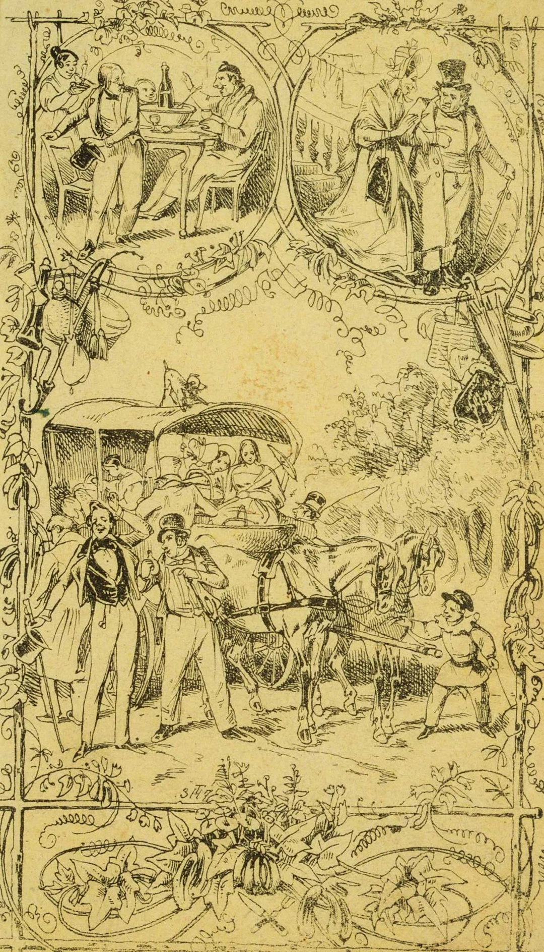 T. HOSEMANN (1807–1875), *The Carriage Ride*, 1837, lithograph Theodor