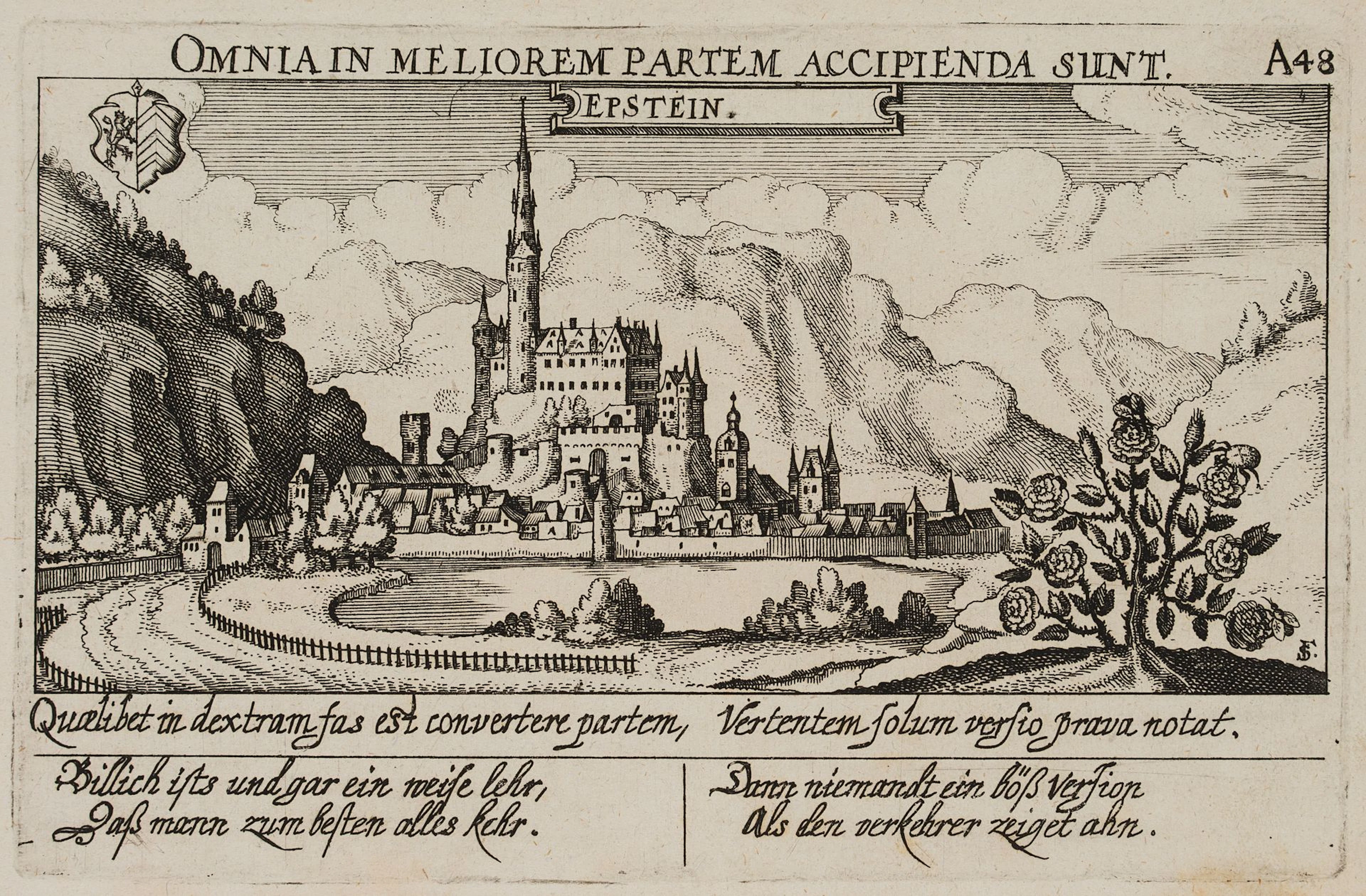 S. FURCK (1589–1655), Eppstein in the Taunus, around 1637, etching