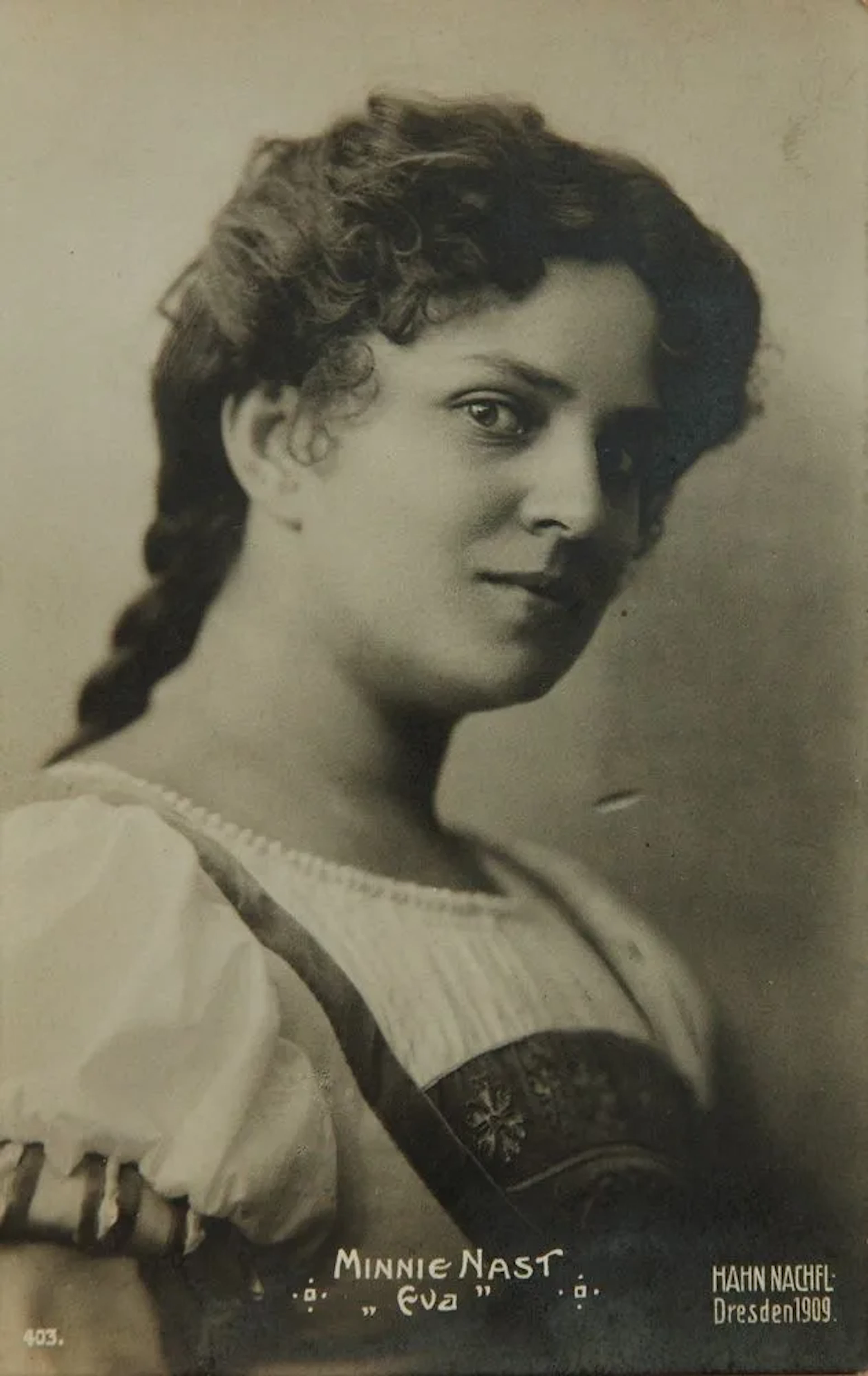 Unknown (20th century), Minnie Nast (1874–1956) as Eva, copper intaglio