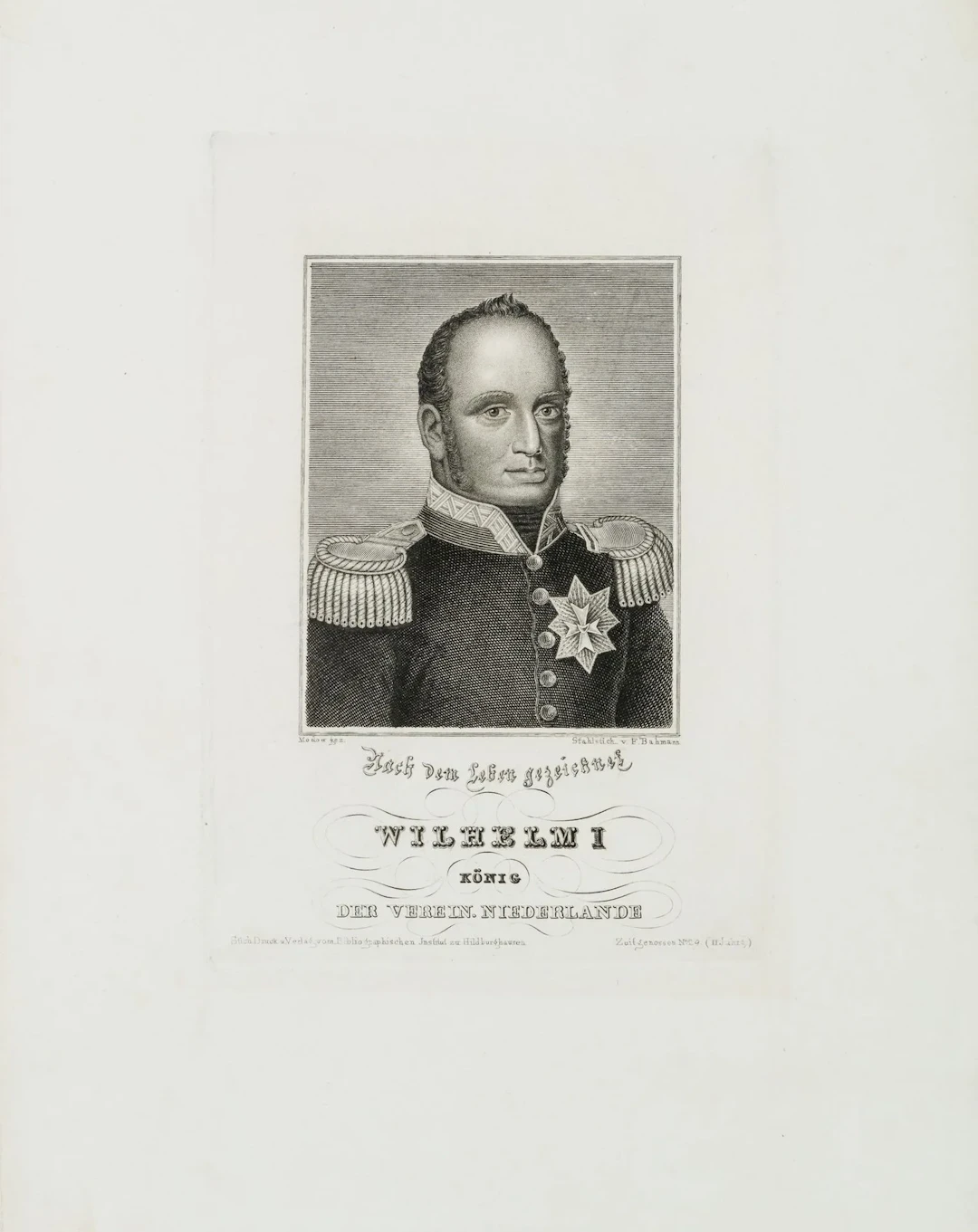 F. BAHMANN (*1800) after MADOU (*1796), William I, King of the Netherlands