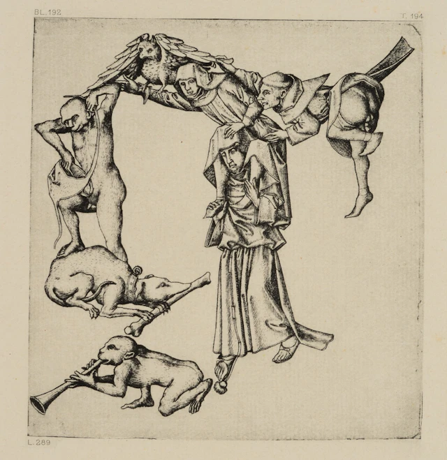 After Monogramist MEISTER ES (*1450), Illustrated Alphabet. Letter