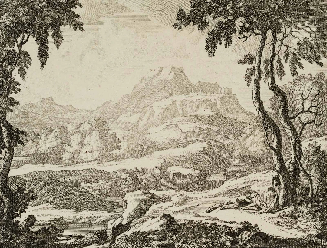 J. CALL (1656–1703), attributed, Shepherds under a Tree, ca. 1700