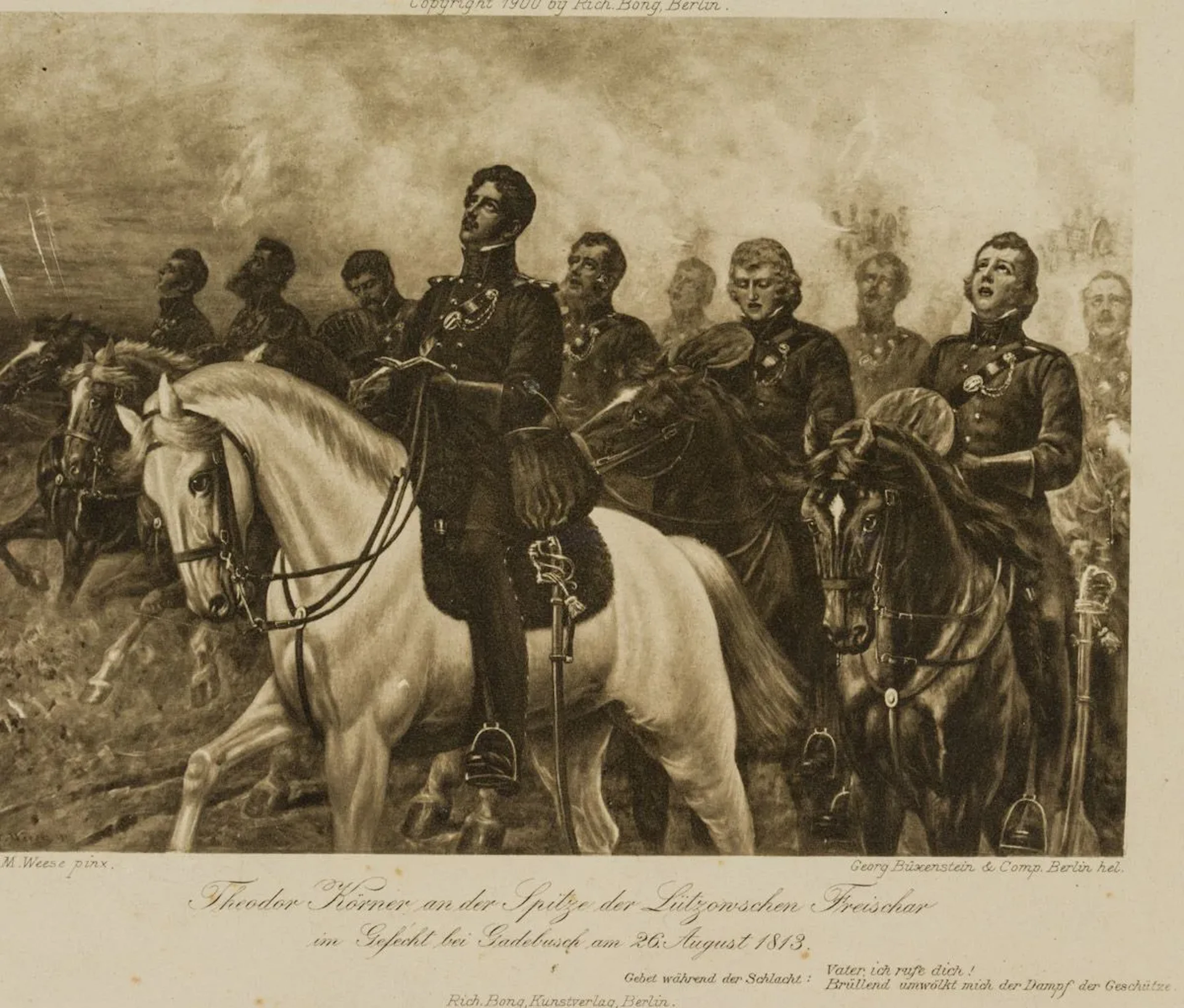 F. BÜXENSTEIN (*1857) after WEESE (*1855), In the Thick of Battle